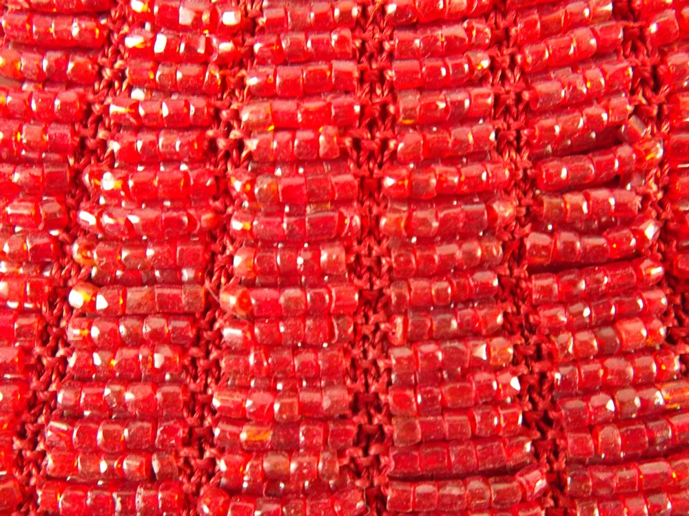1920's Red Beaded Flapper Bag