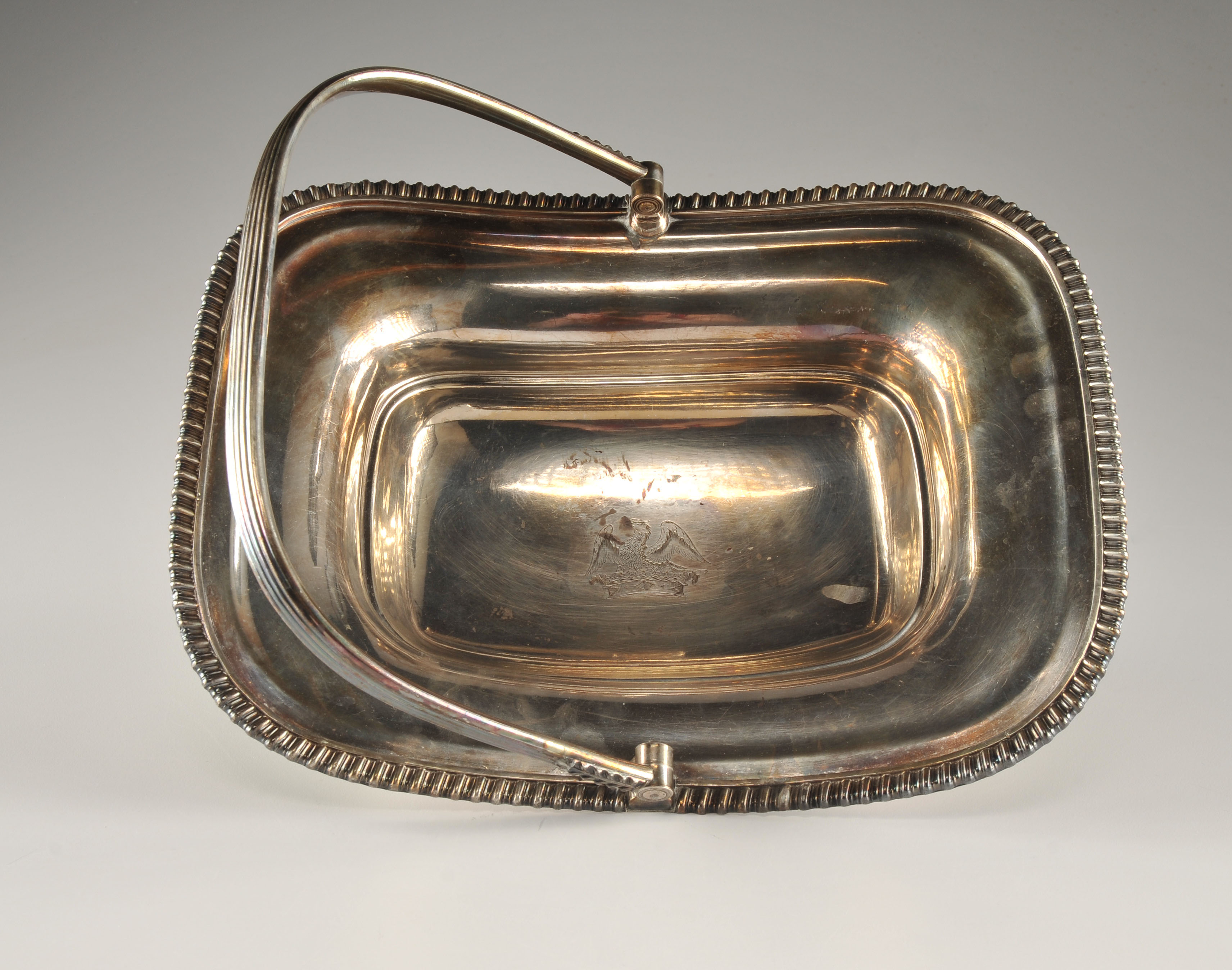 Antique Nathaniel Smith and Co. Victorian Silver Plate Eagle Motif Basket