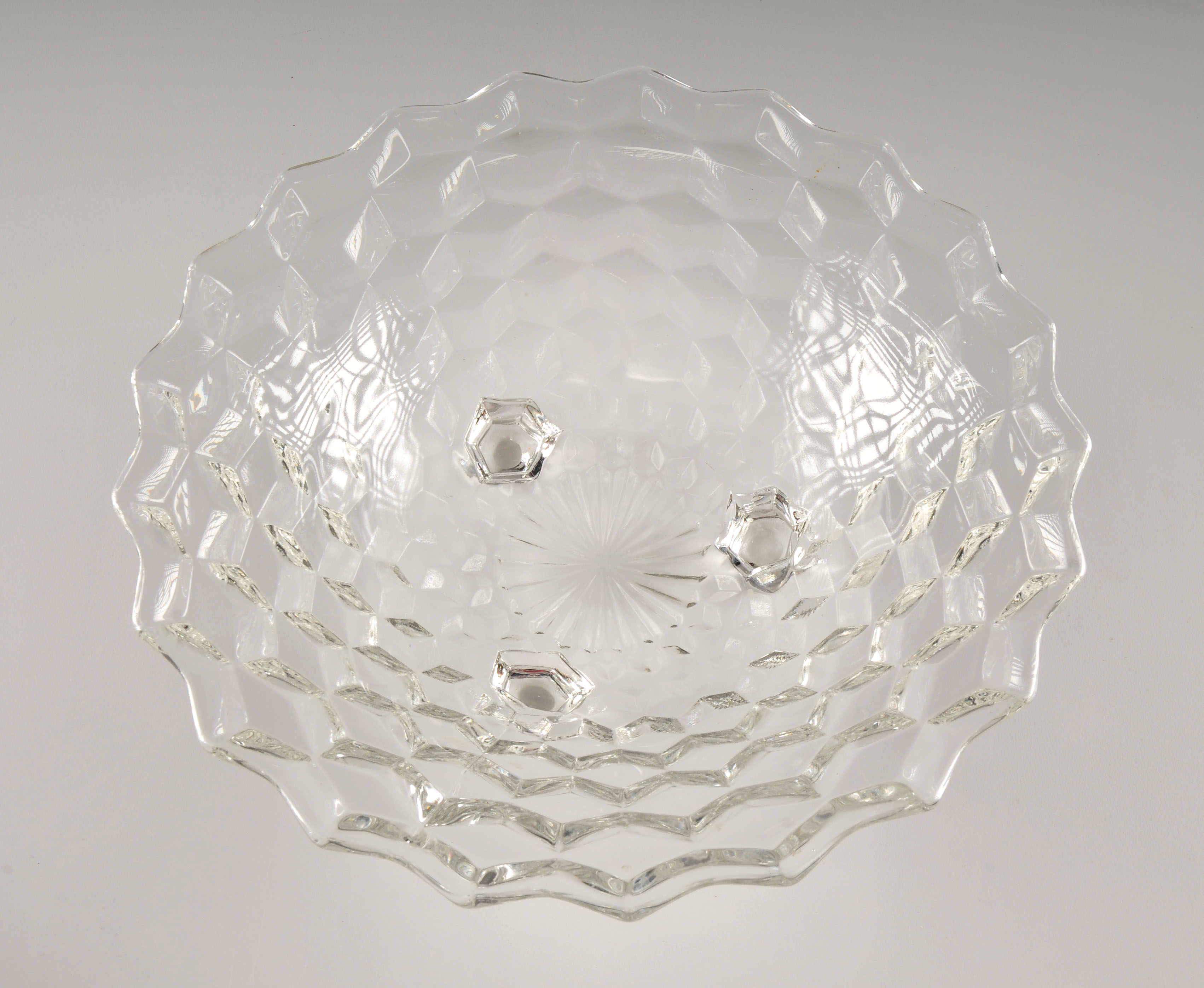 Vintage Fostoria glass footed bowl
