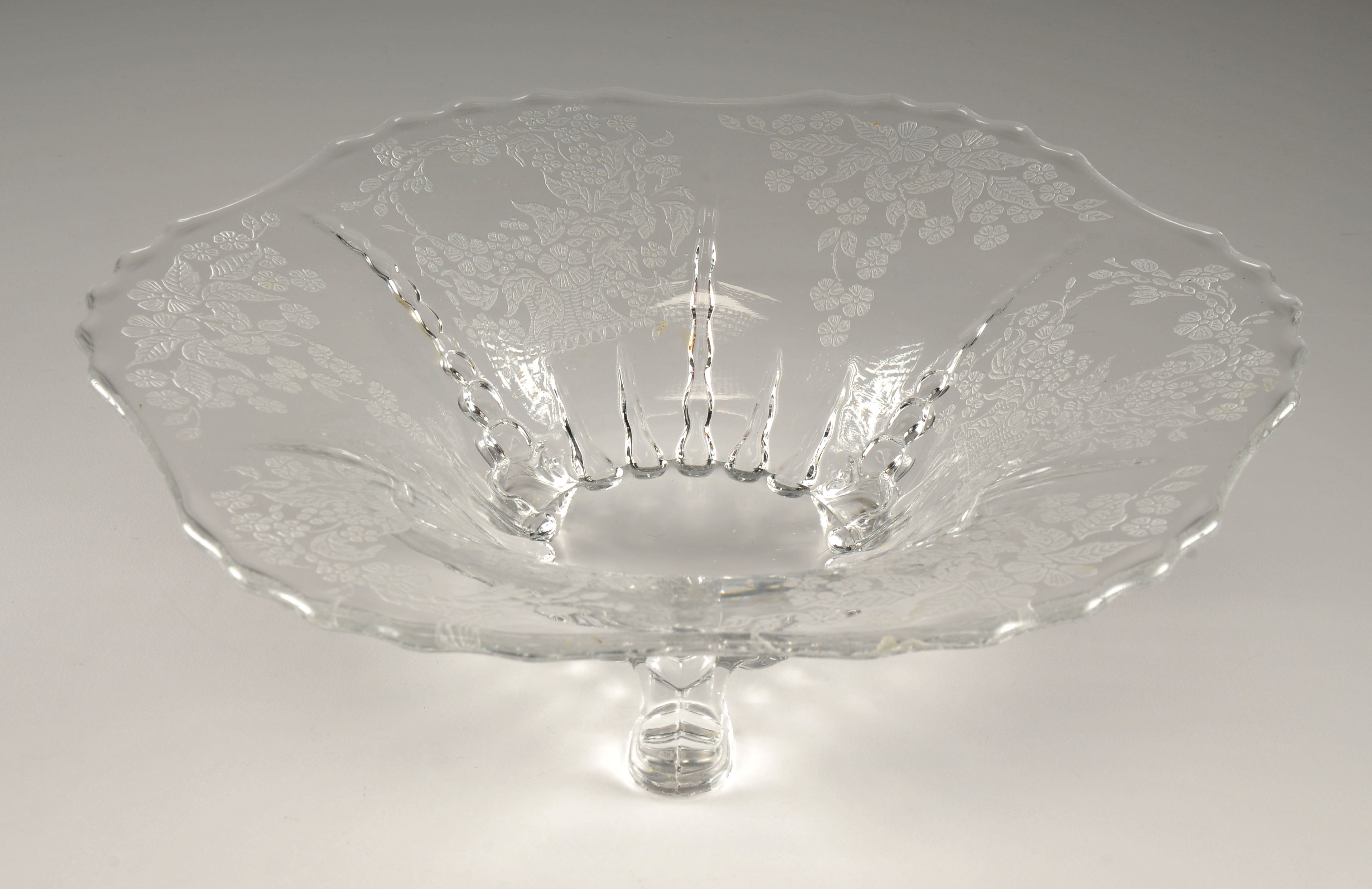 Two vintage Cambridge glass serving pieces