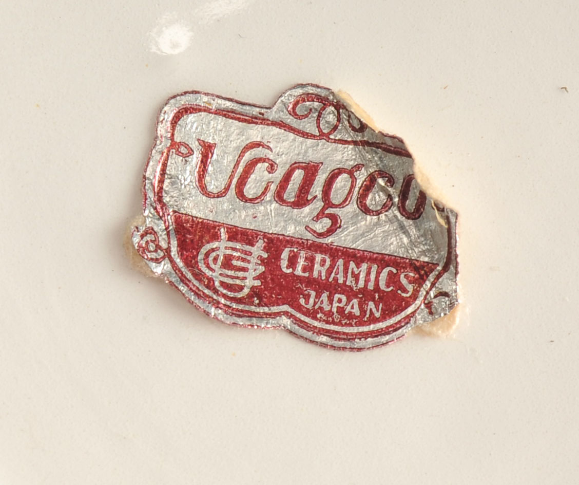 Vintage three piece set of hand decorated ceramics with Rooster and floral design 