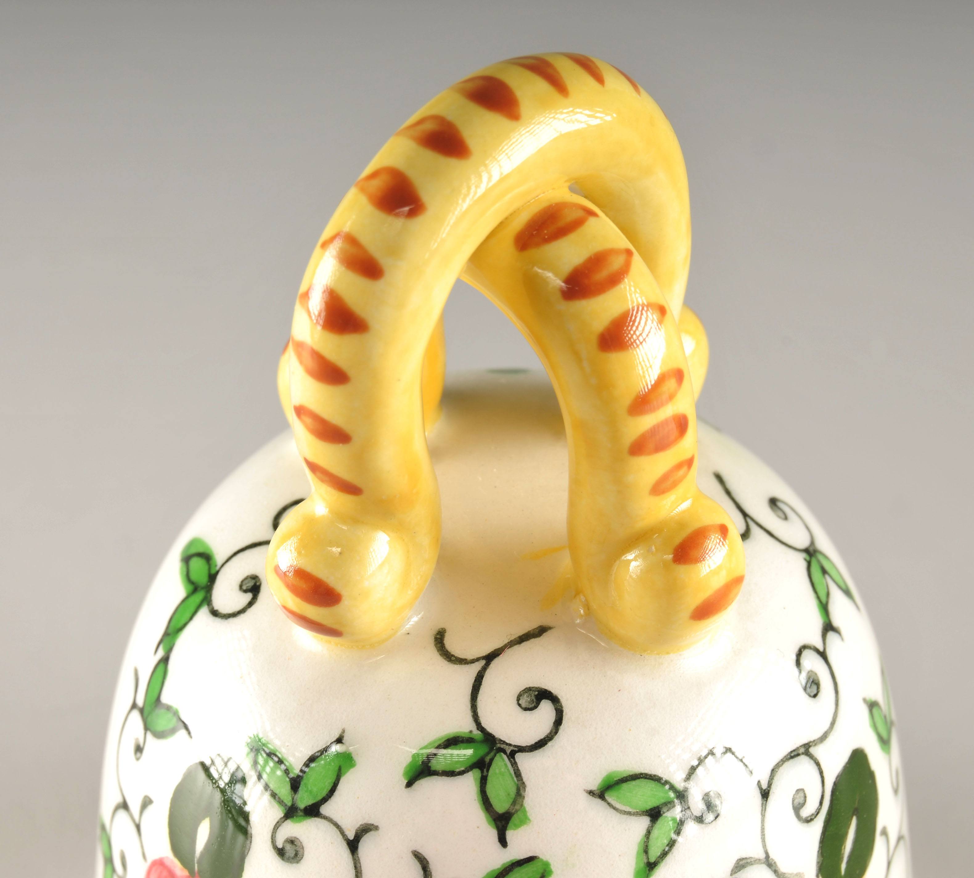 Vintage three piece set of hand decorated ceramics with Rooster and floral design 