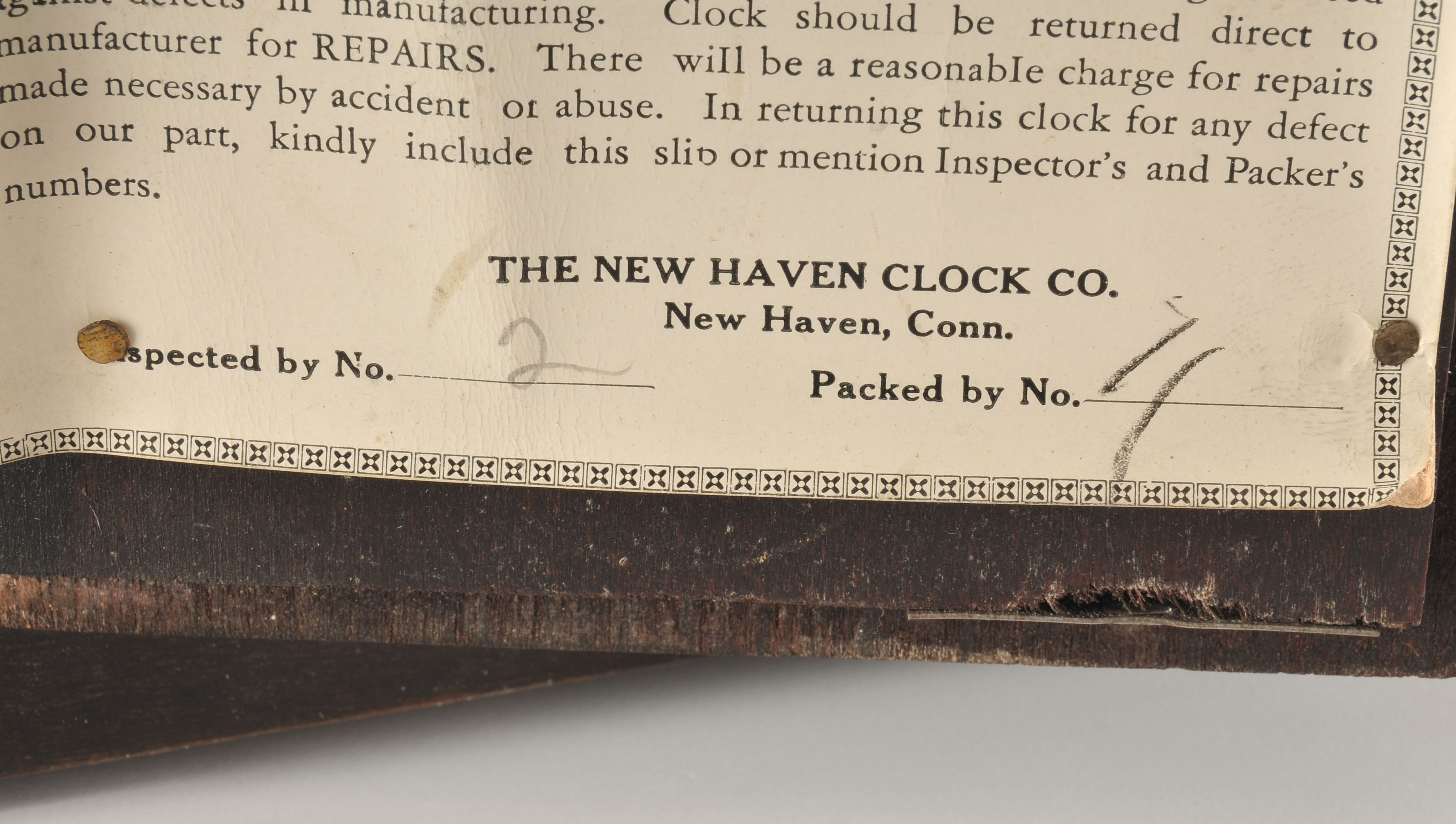 Antique Mahogany New Haven Clock Co. Mantel Clock