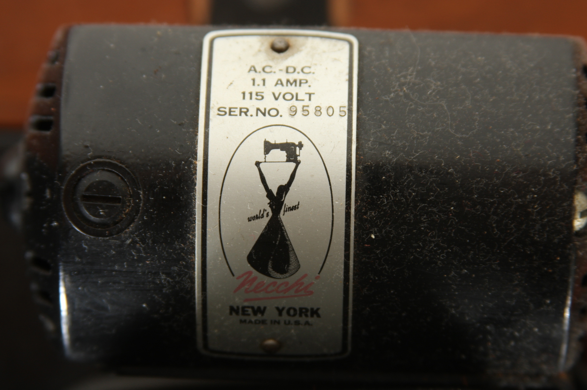 Necchi BF Nova Sewing Machine in Stand, Circa 1952