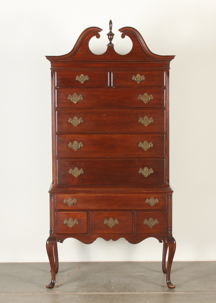  Kling Factories, Chippendale-style Mahogany Highboy