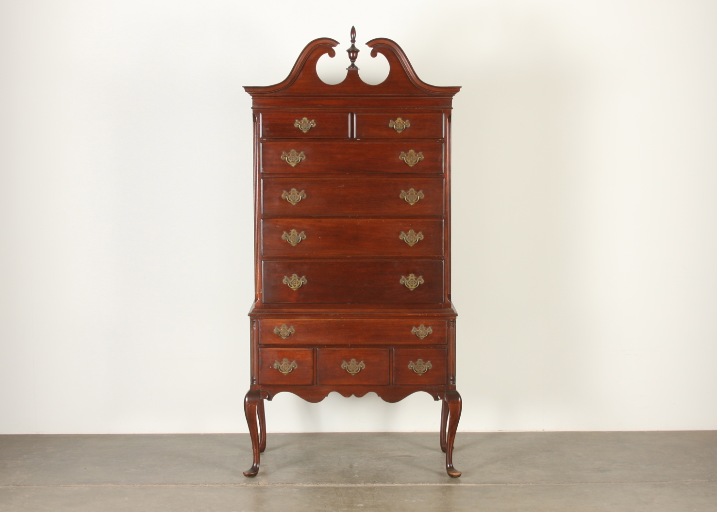  Kling Factories, Chippendale-style Mahogany Highboy