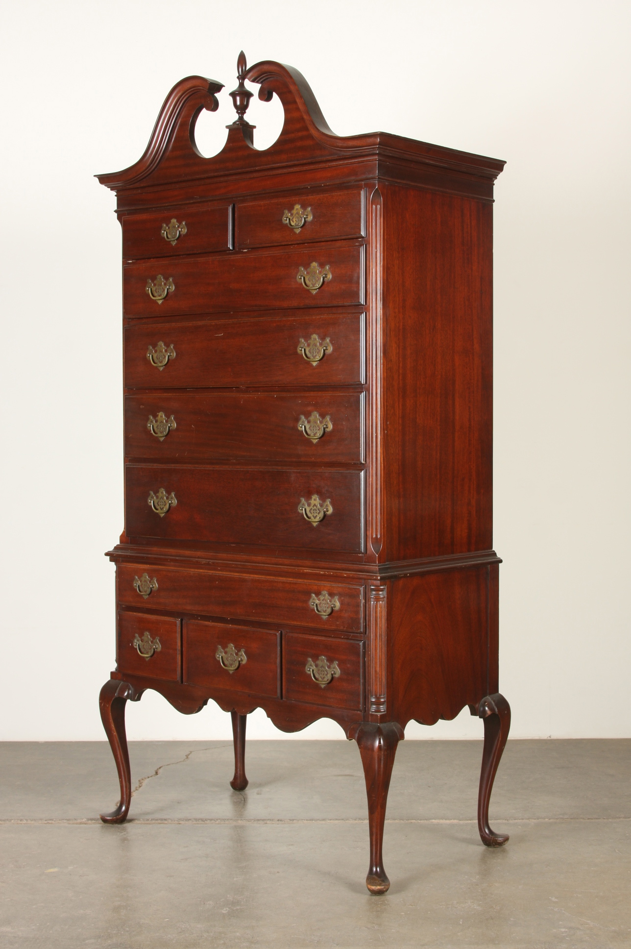  Kling Factories, Chippendale-style Mahogany Highboy