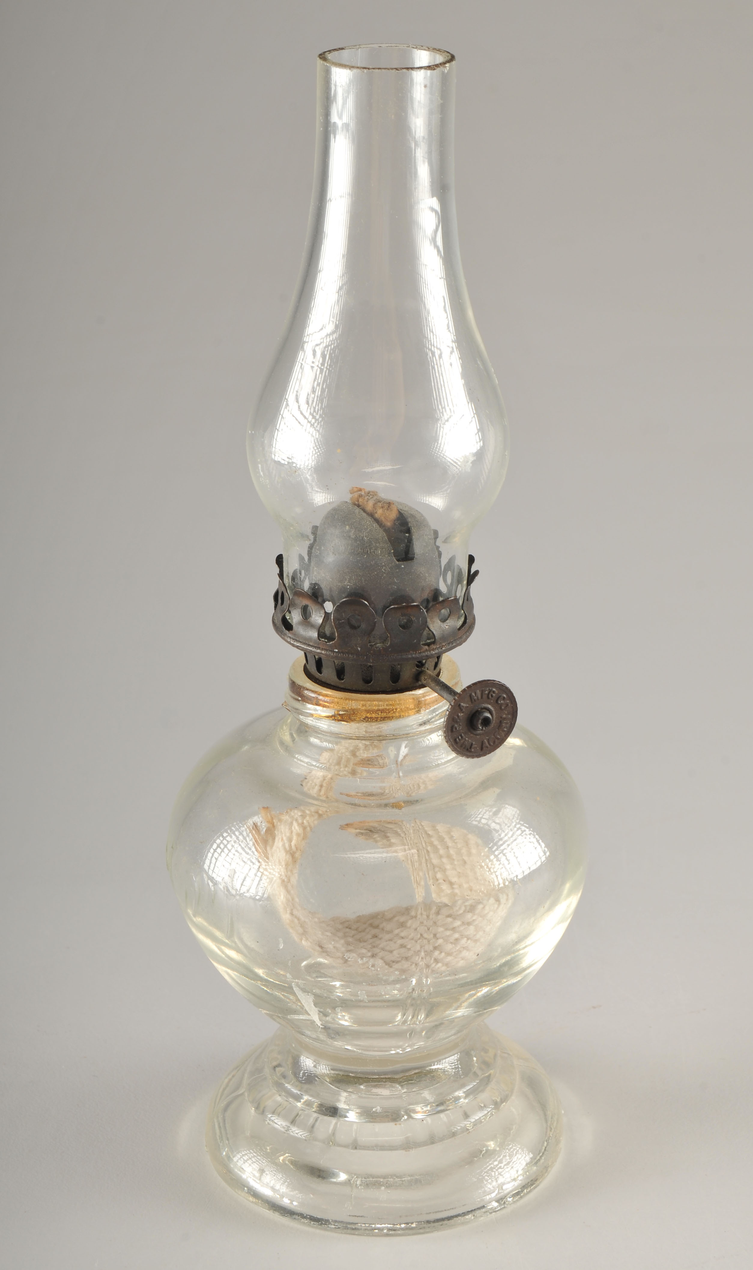 5 glass miniature oil lamps circa late 1800's