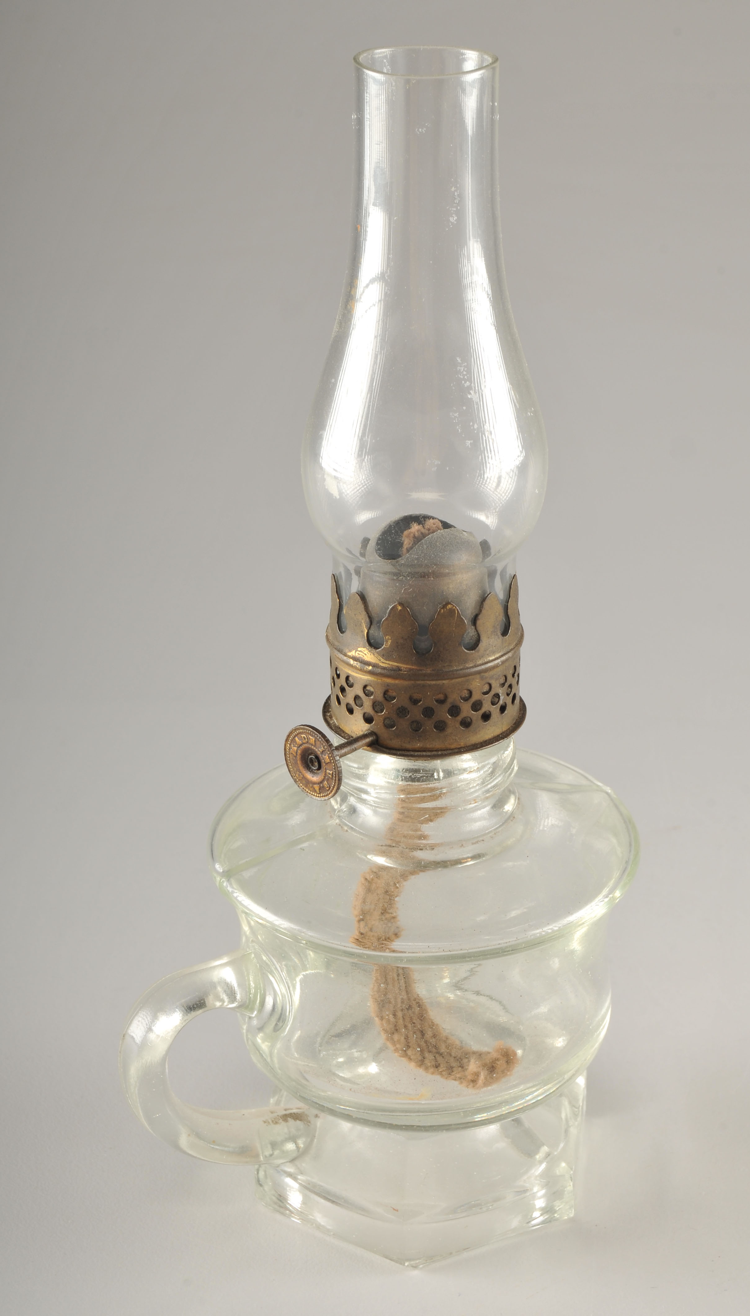 5 glass miniature oil lamps circa late 1800's