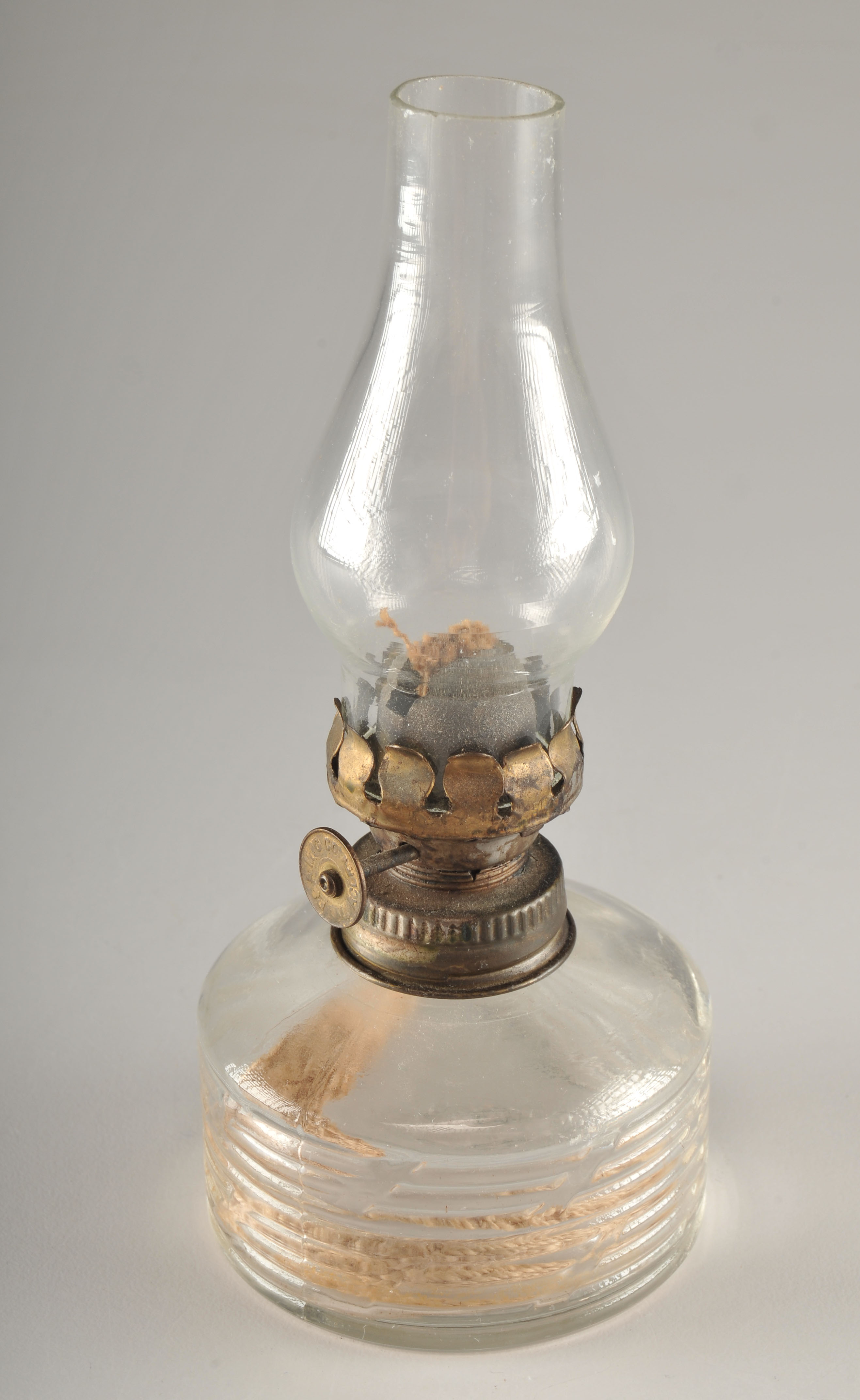 5 glass miniature oil lamps circa late 1800's