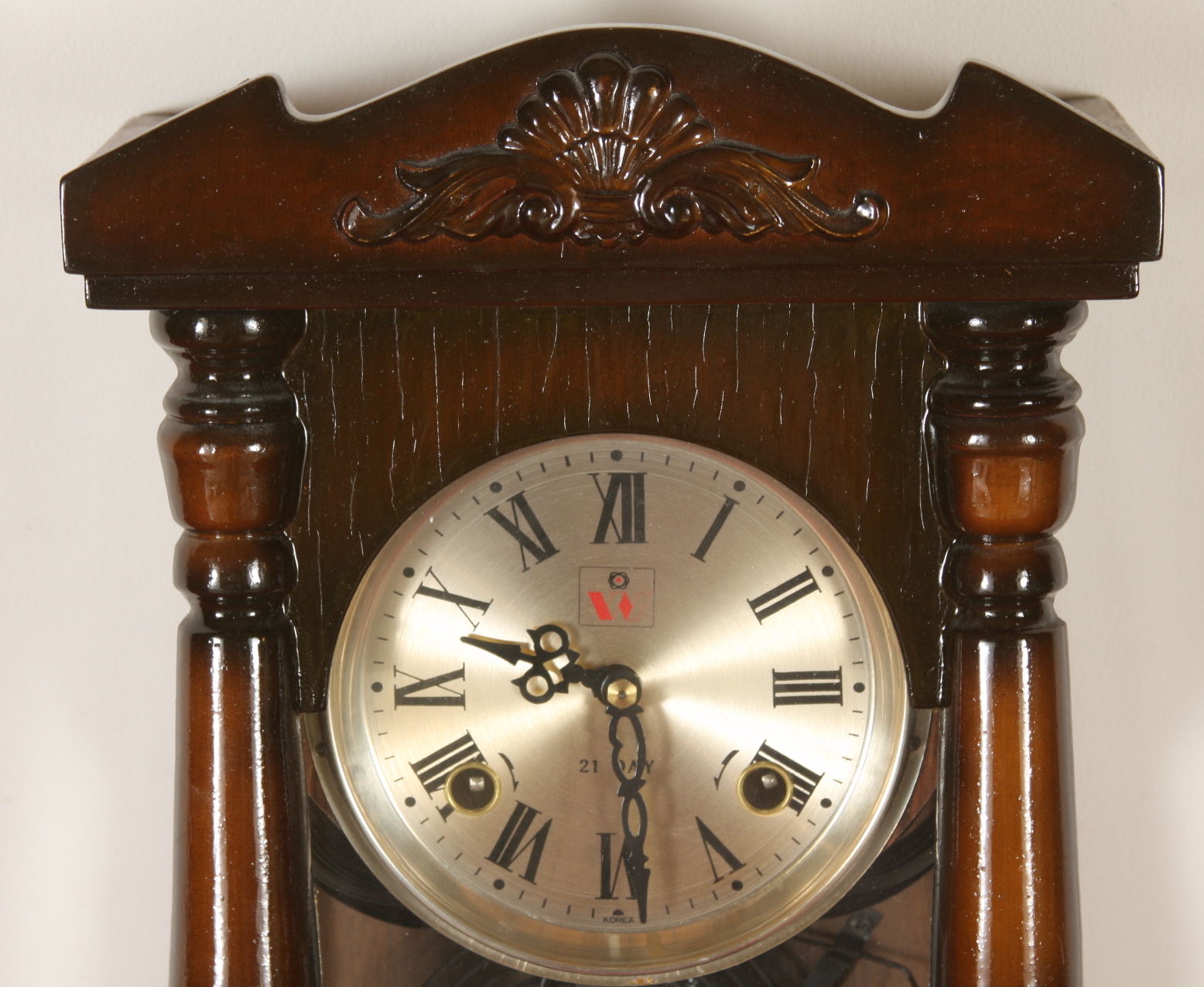 21 Day Wood Case Wall Clock