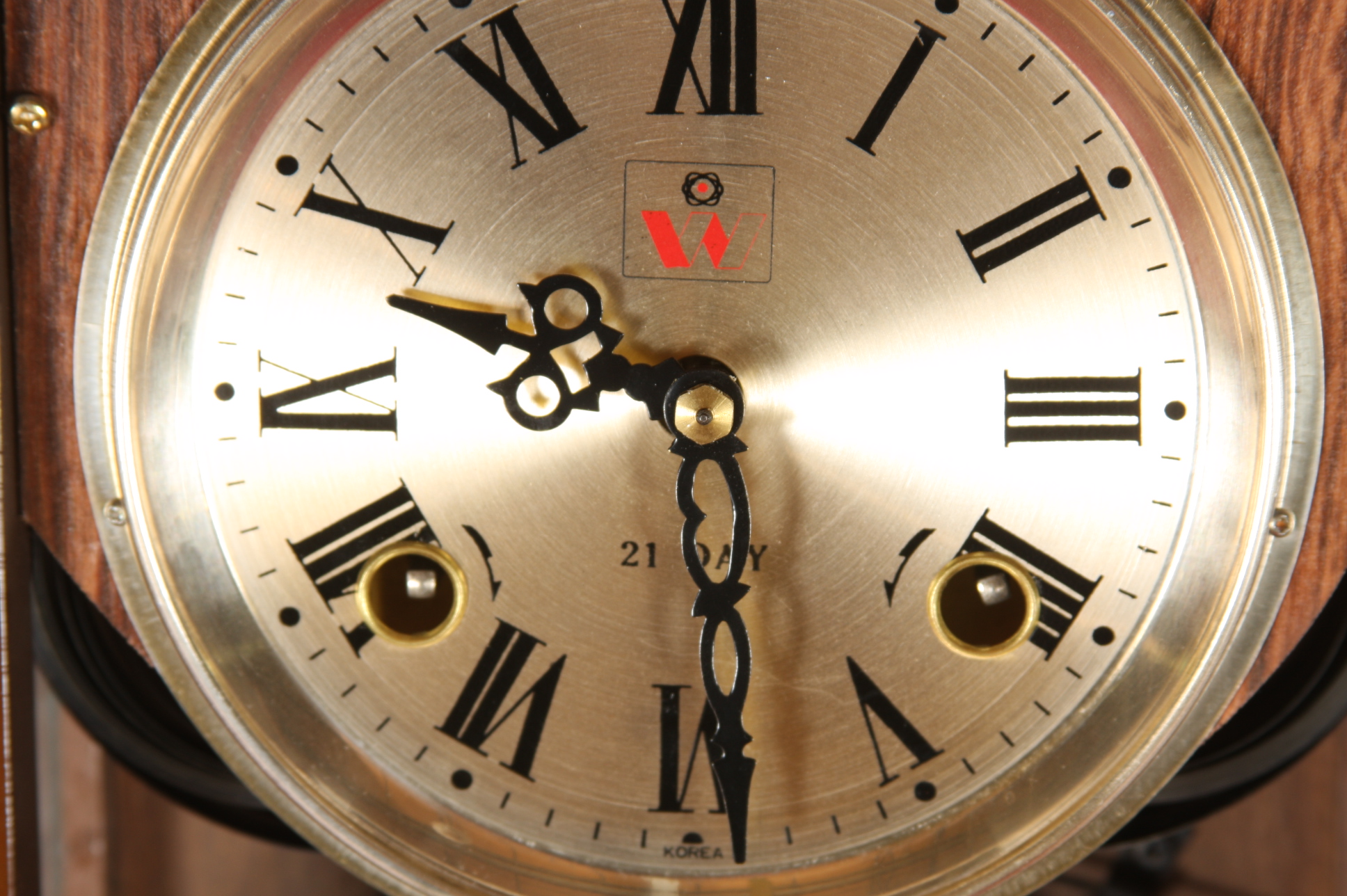 21 Day Wood Case Wall Clock