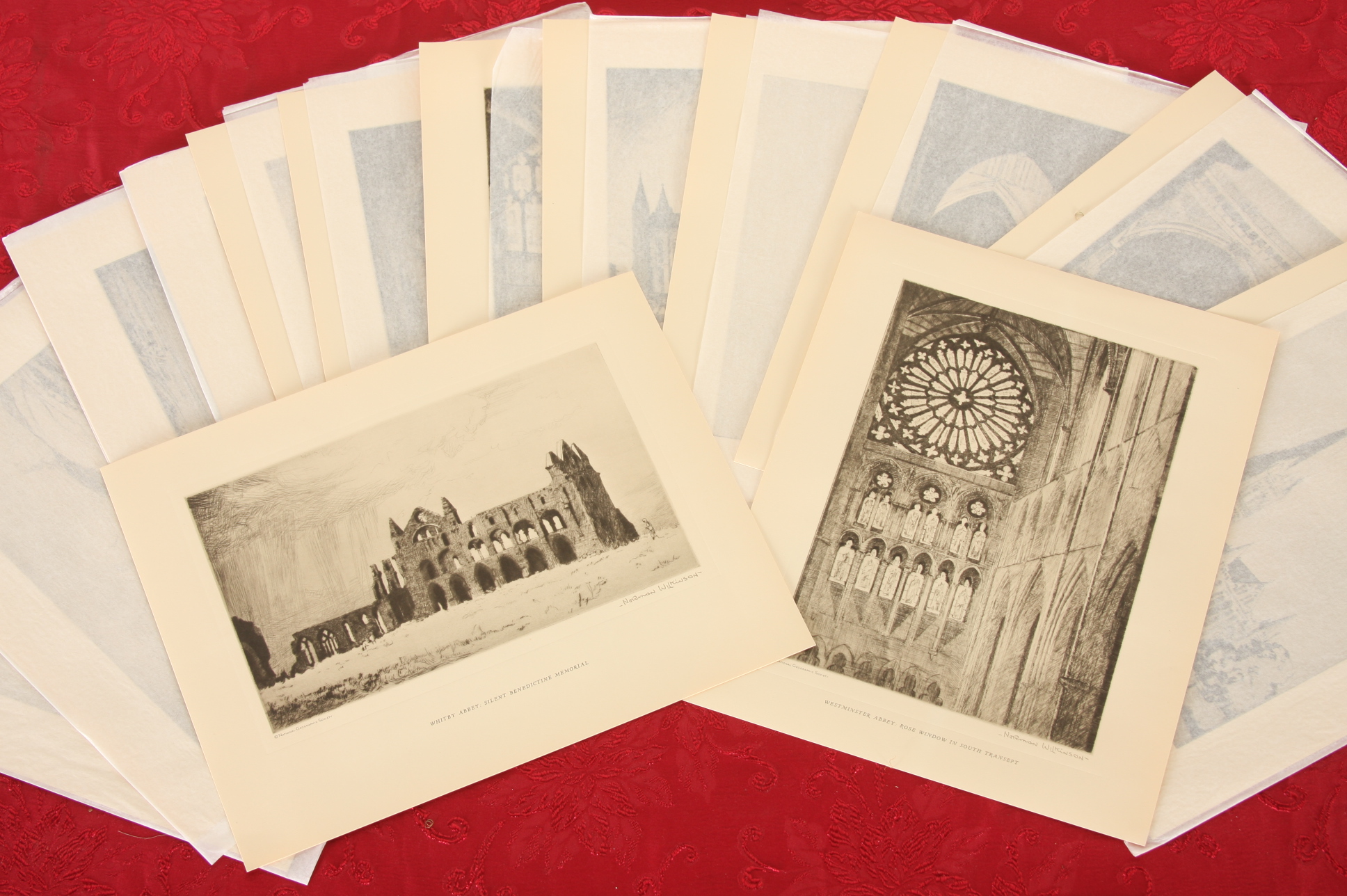 16 reproduction Norman Wilkinson engravings