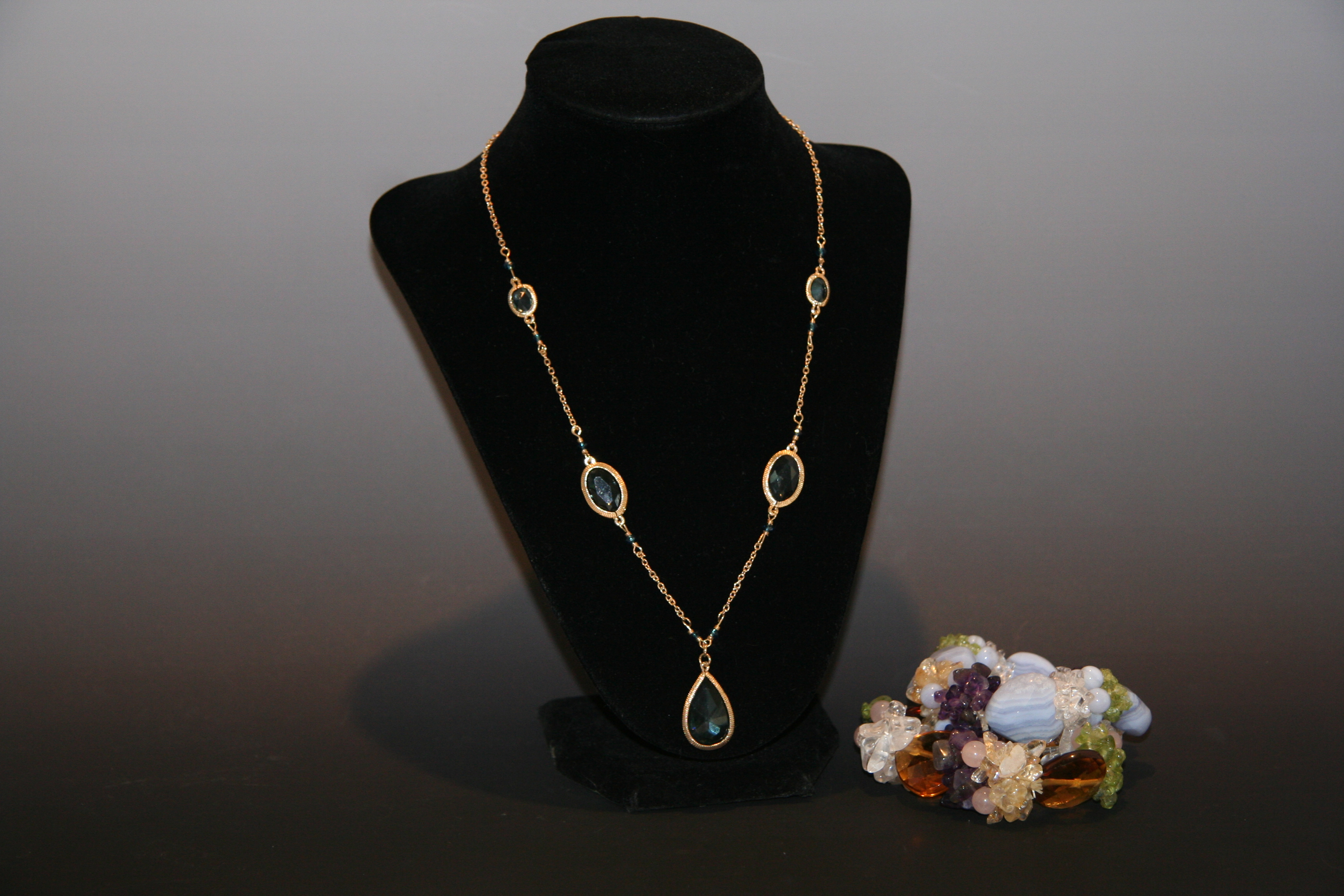 Teardrop Necklace and Bracelets