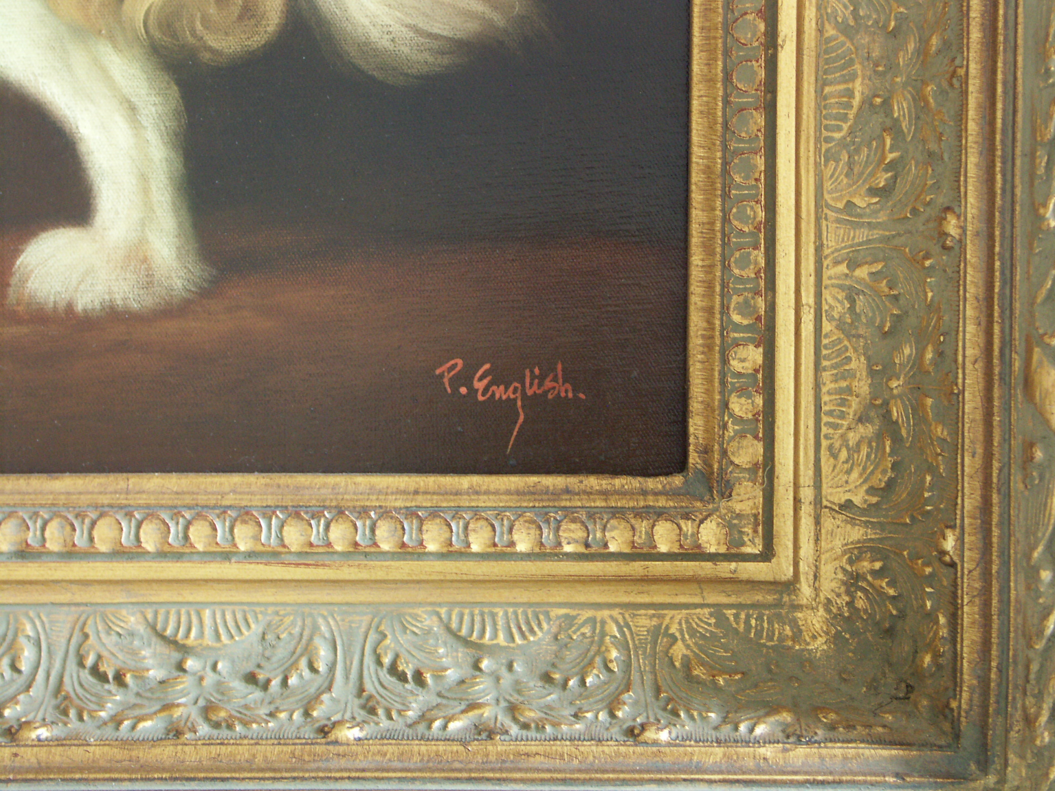 King Charles Spaniel Painting by P. English