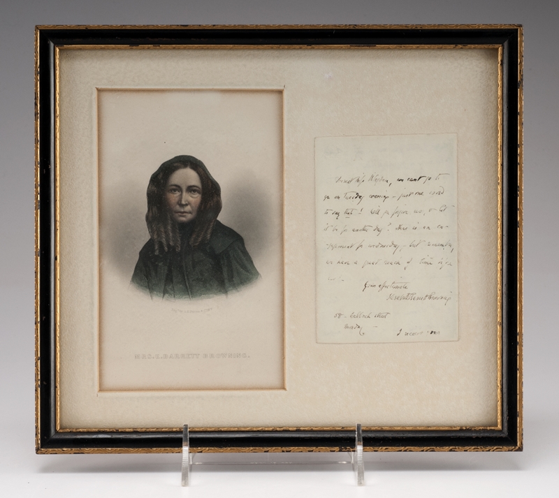 Elizabeth Barrett Browning Hand Written Letter, Signature