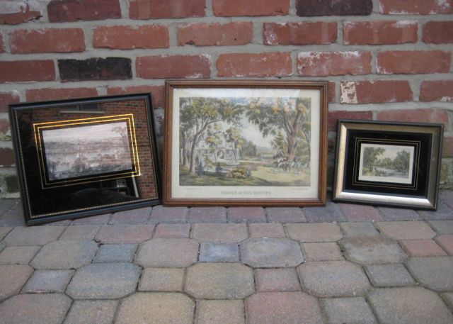Three Currier & Ives Prints