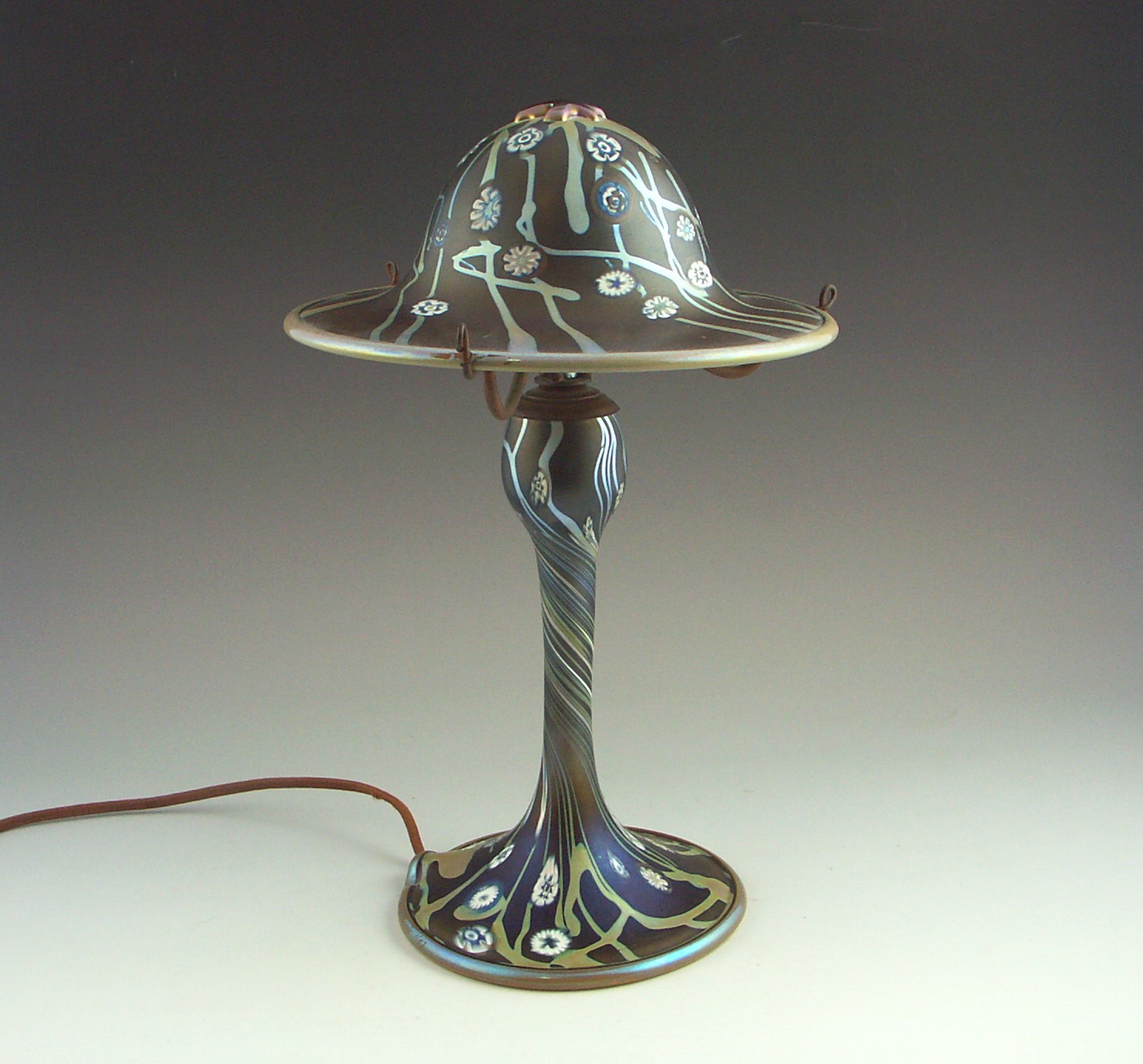 Carl Radke Art Glass Lamp