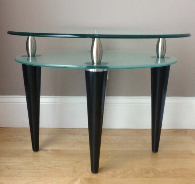 Modern Glass Top Side Table