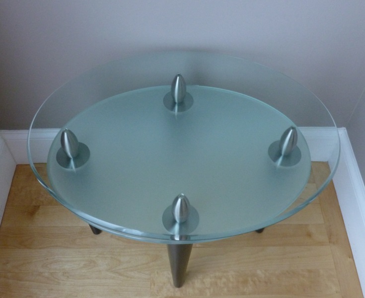 Modern Glass Top Side Table