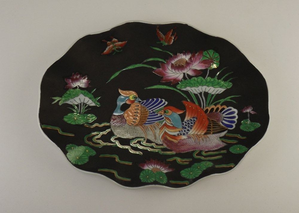 Chinese Black Glazed Platter