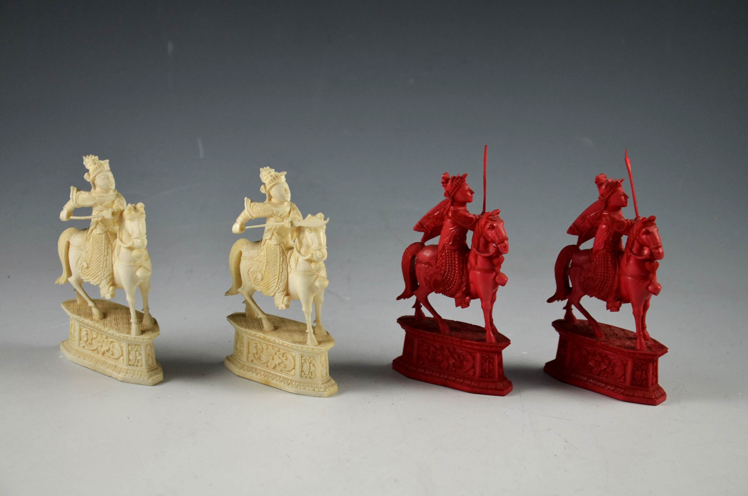 Antique ivory chess set.