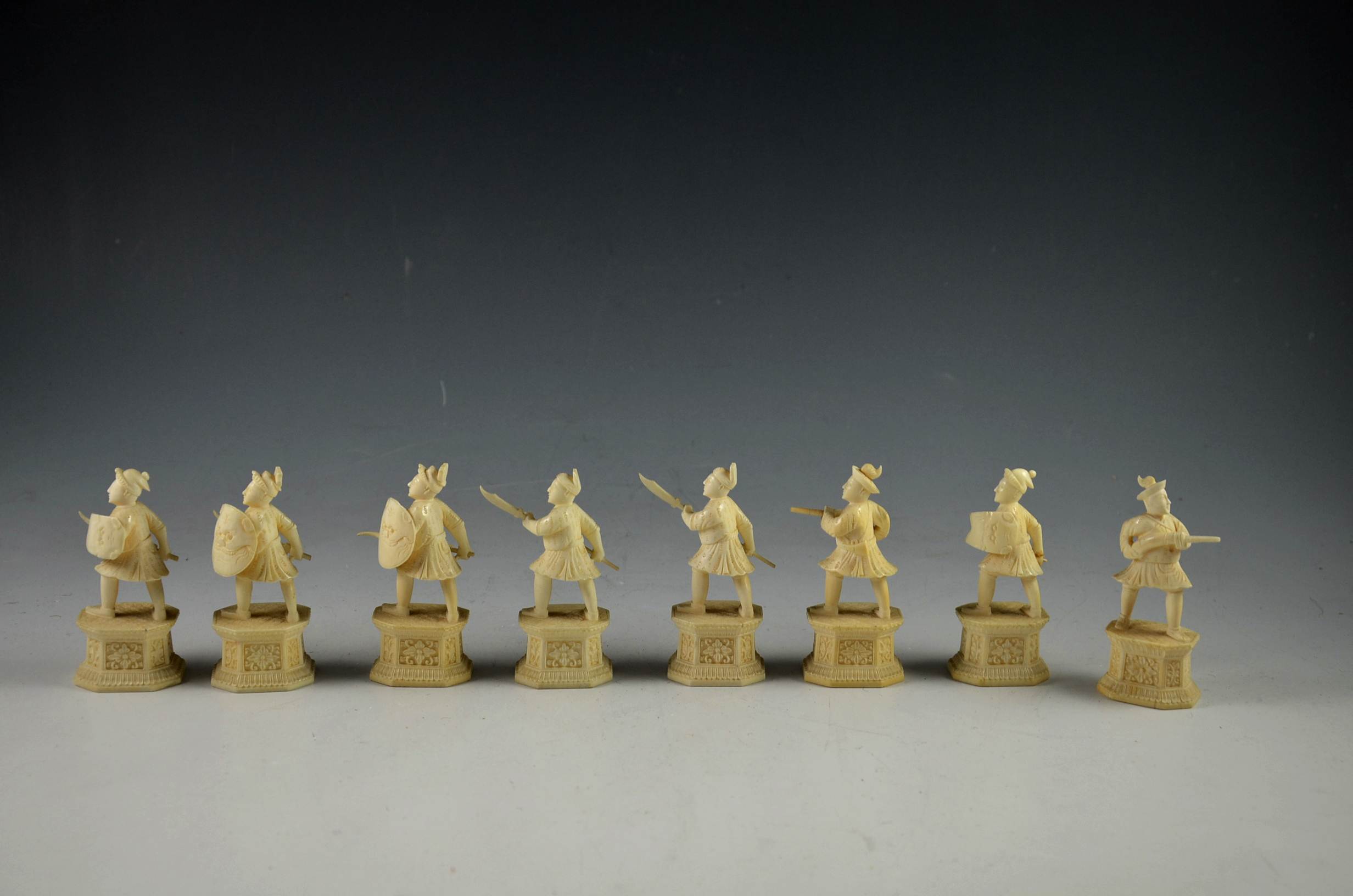 Antique ivory chess set.