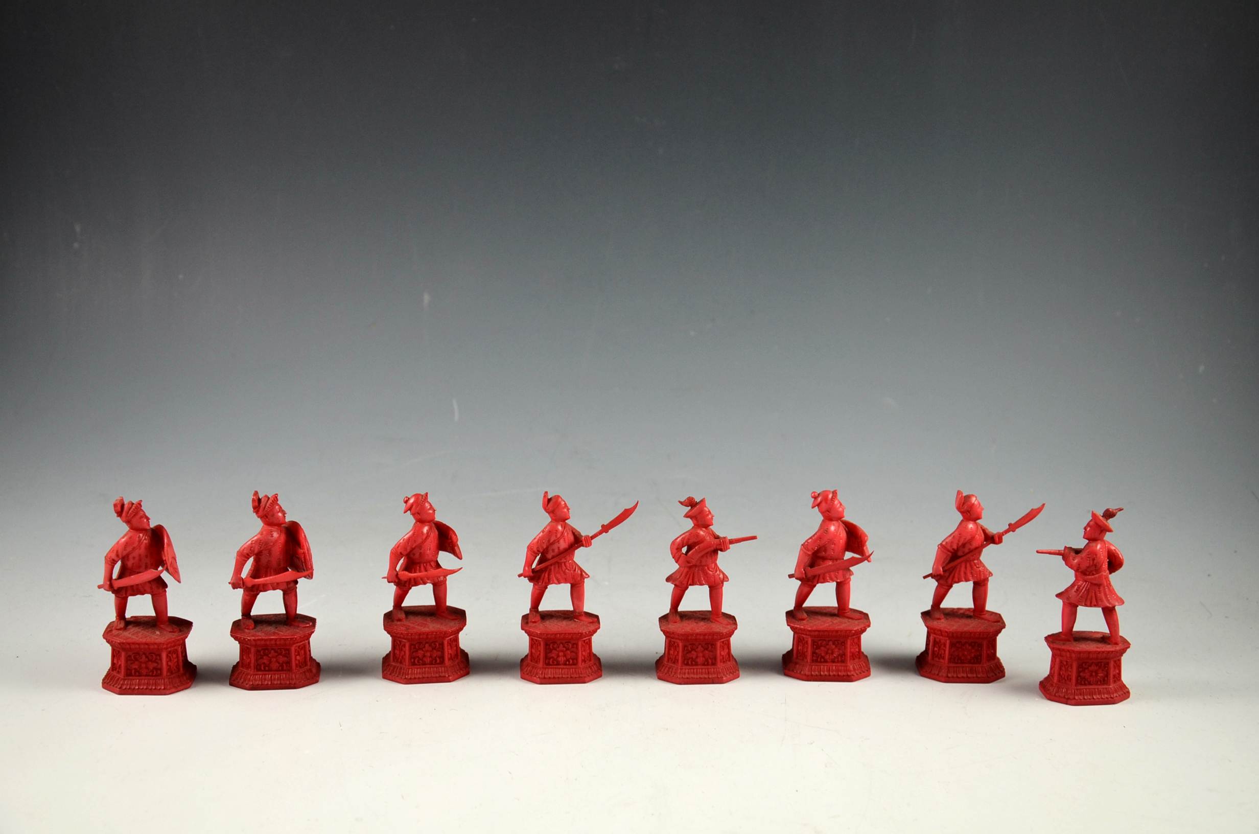 Antique ivory chess set.