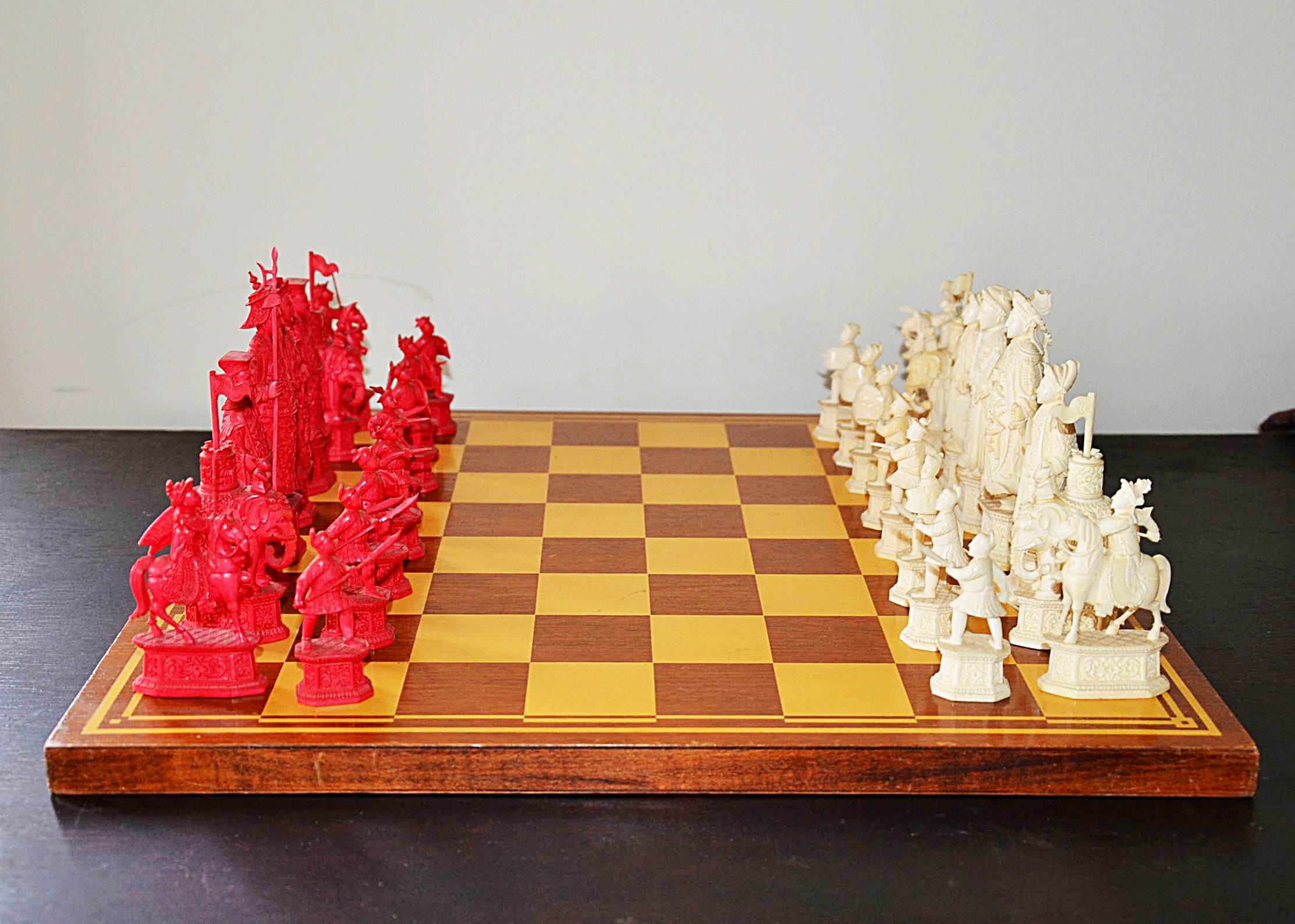 Antique ivory chess set.