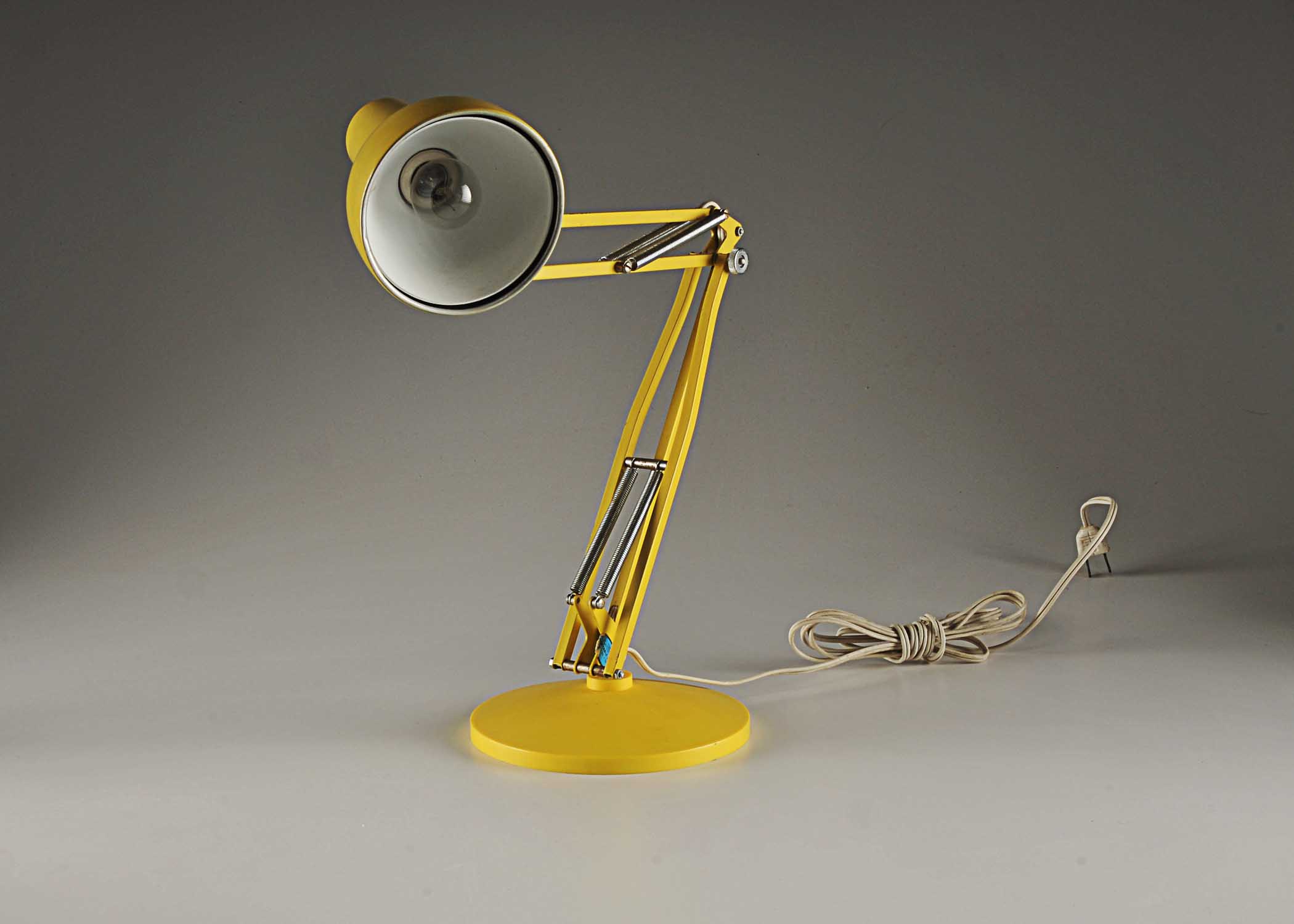 Yellow Industrial Table Lamp by LUXO