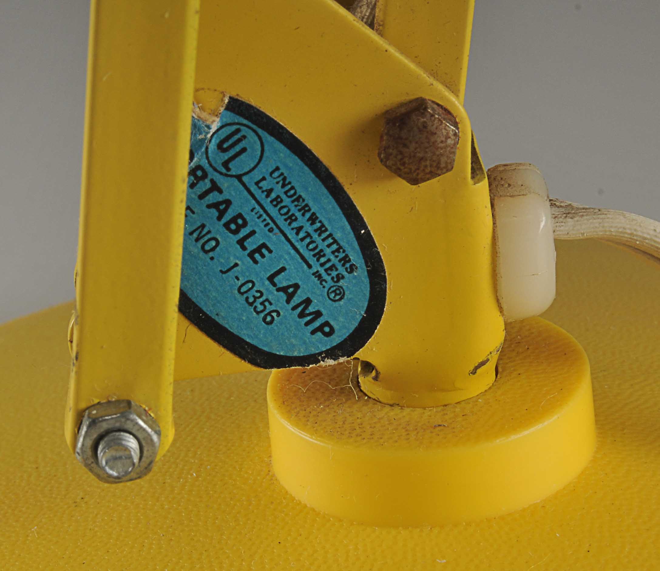 Yellow Industrial Table Lamp by LUXO