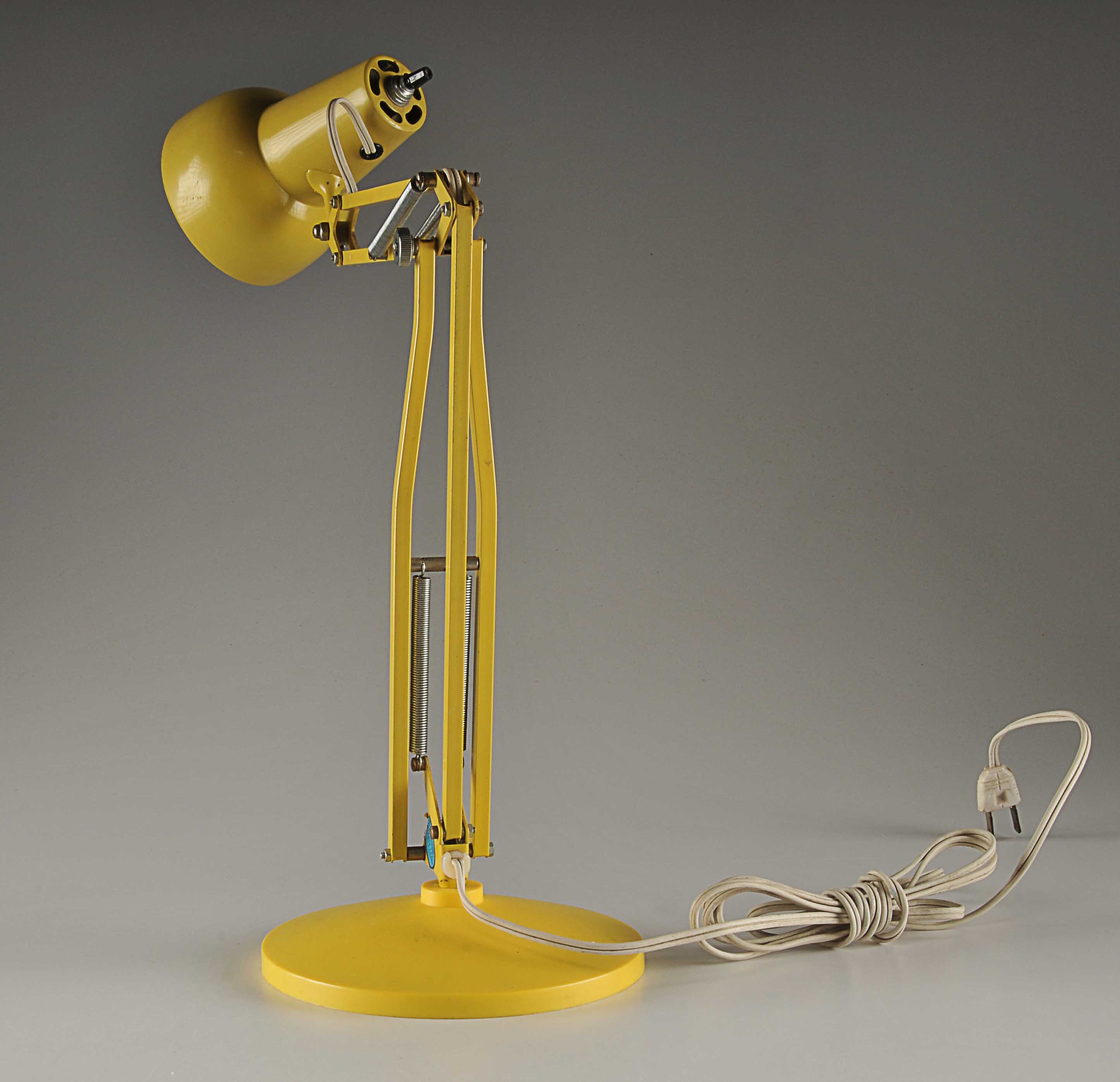 Yellow Industrial Table Lamp by LUXO