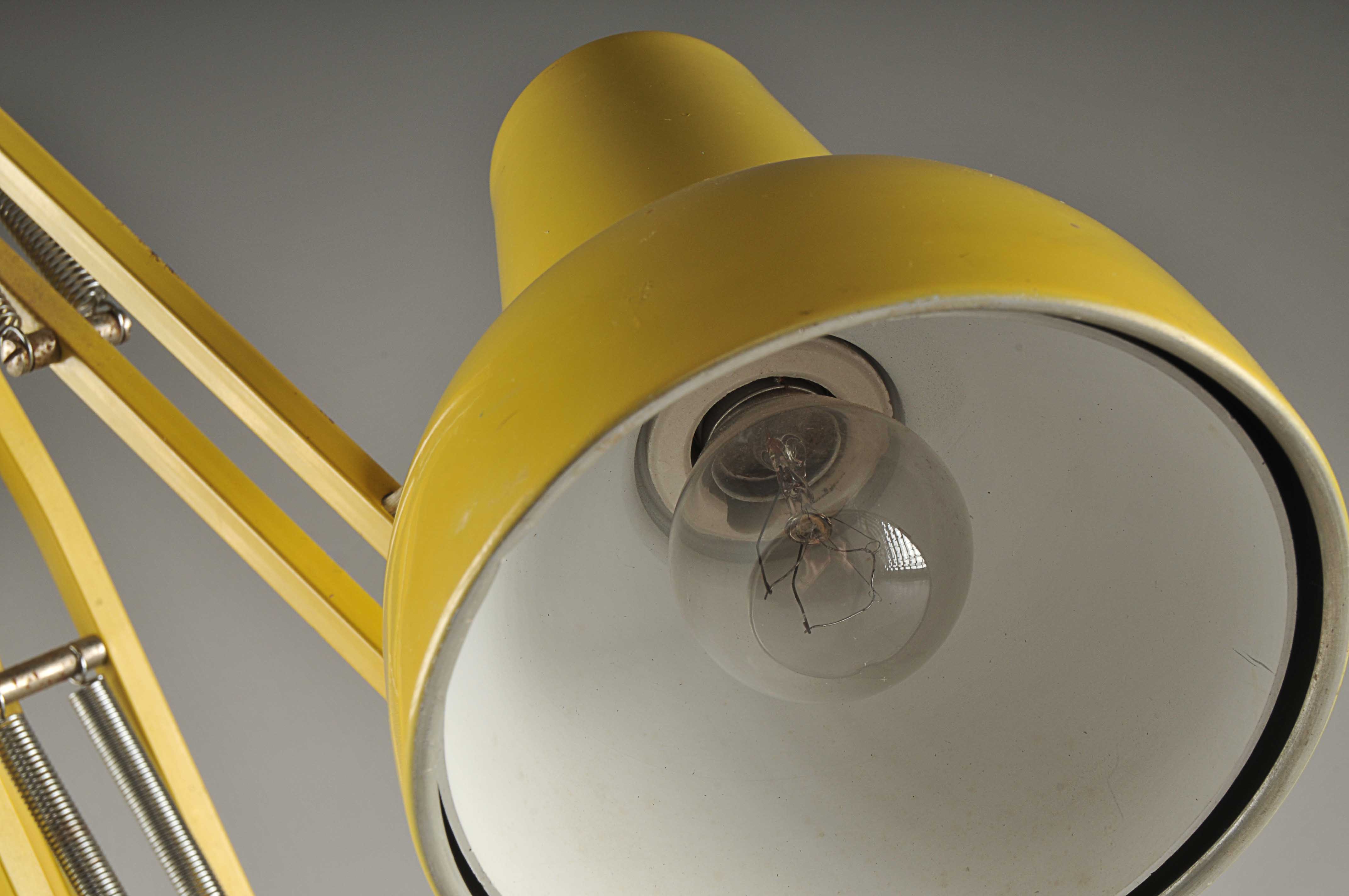 Yellow Industrial Table Lamp by LUXO