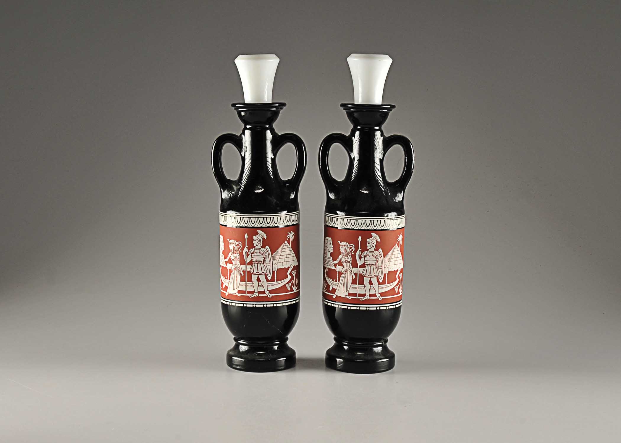 Pair Of Decorative Liquor Bottles