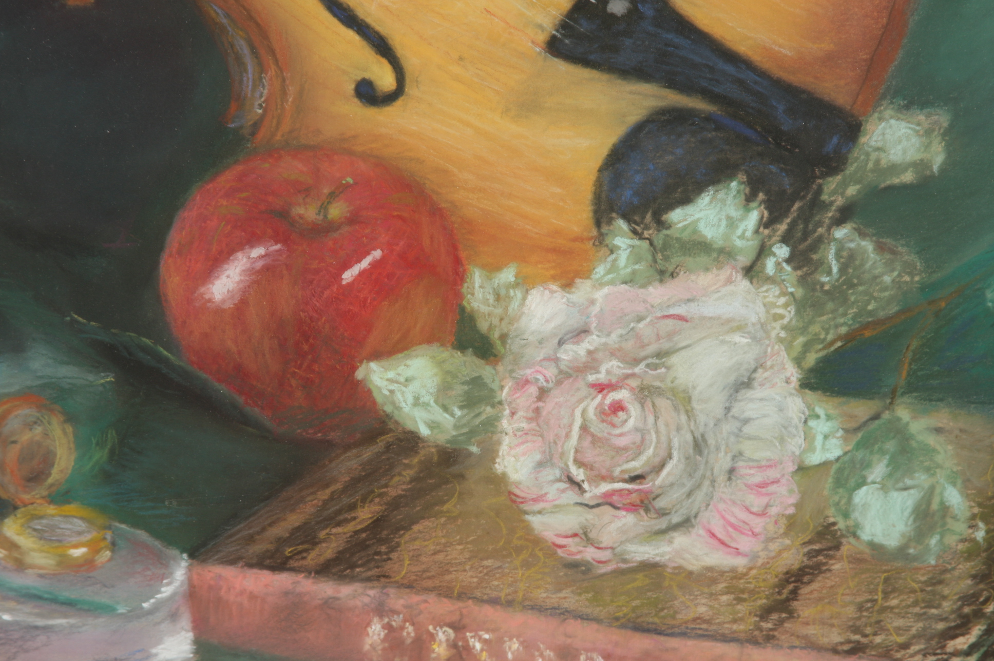Original Pastel Of Violin By Patrick Hogan