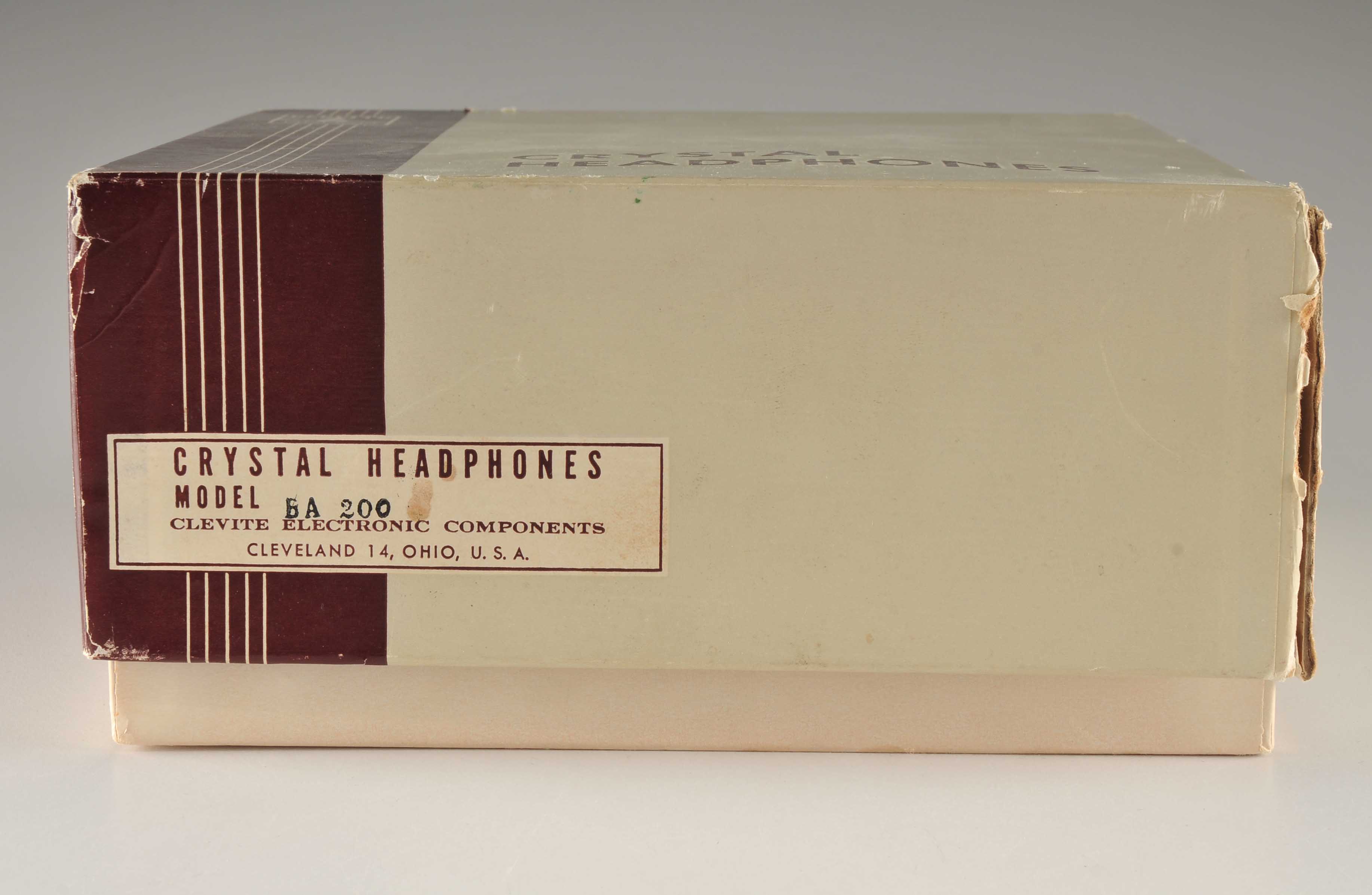 Pair of Crystal Headphones by Clevite Electronic Components