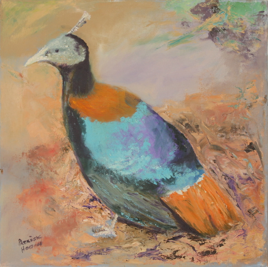 Blue Quail Painting by Patrick Hogan