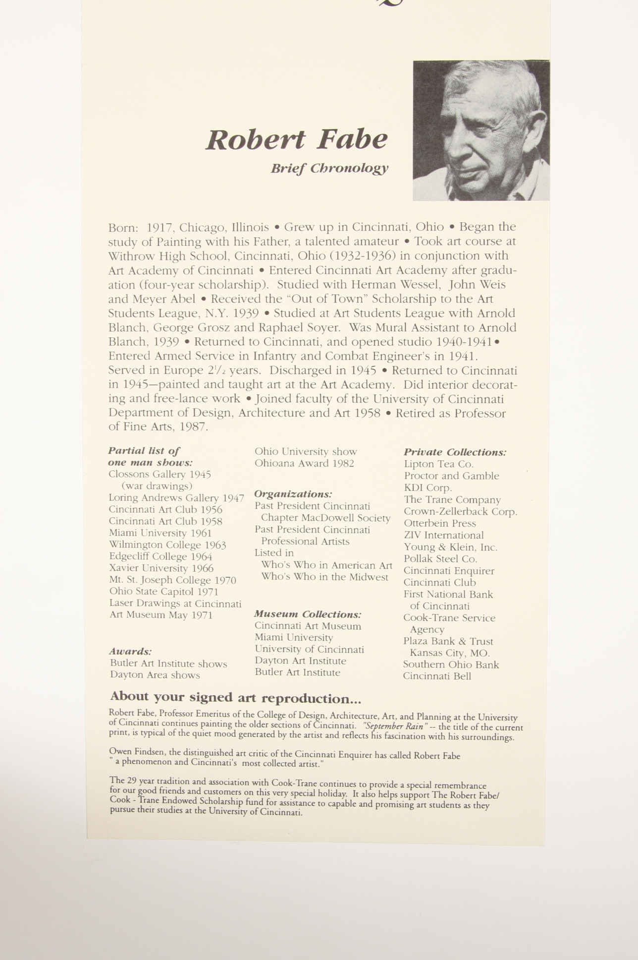 Robert Fabe, April Day, L/E Print