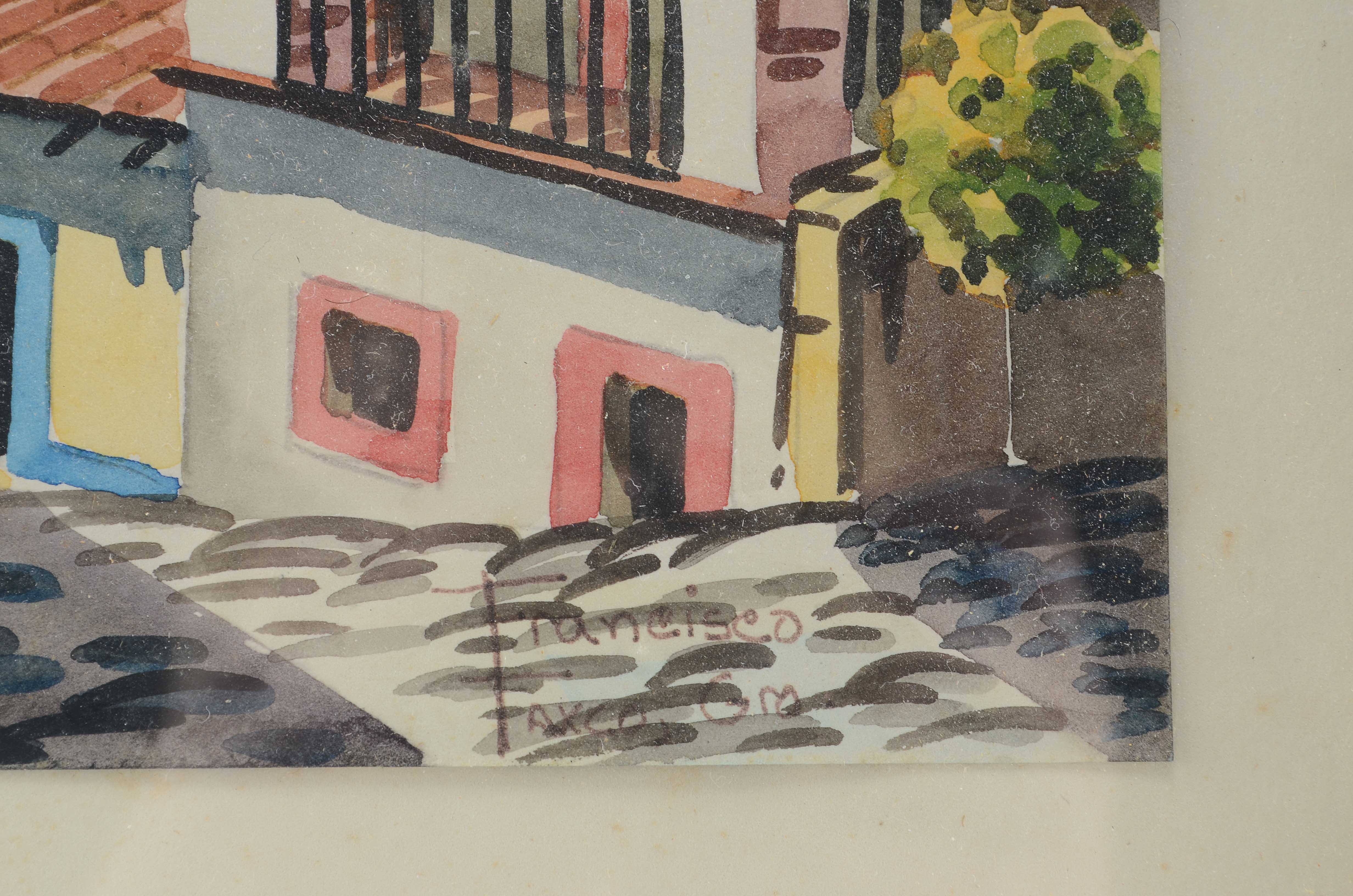 Original Francisco Faxco Watercolor on Paper 