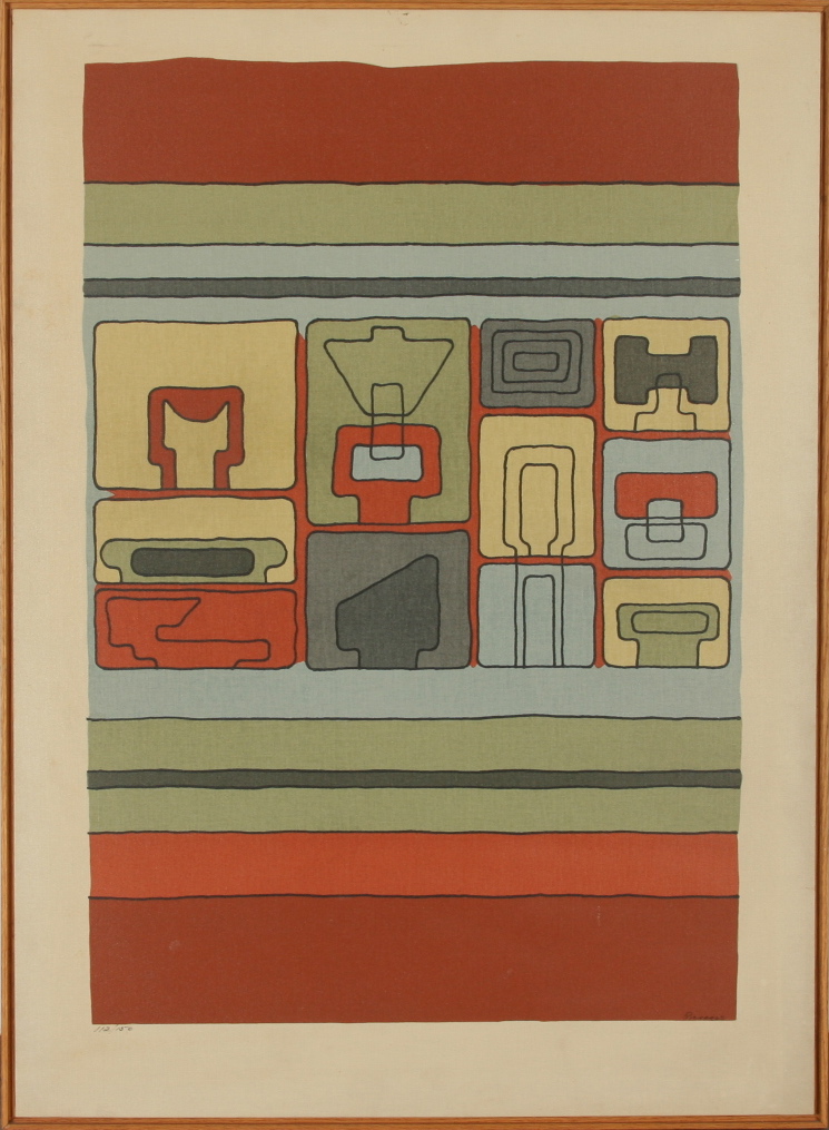 Original Richards Eight Color Serigraph on Canvas