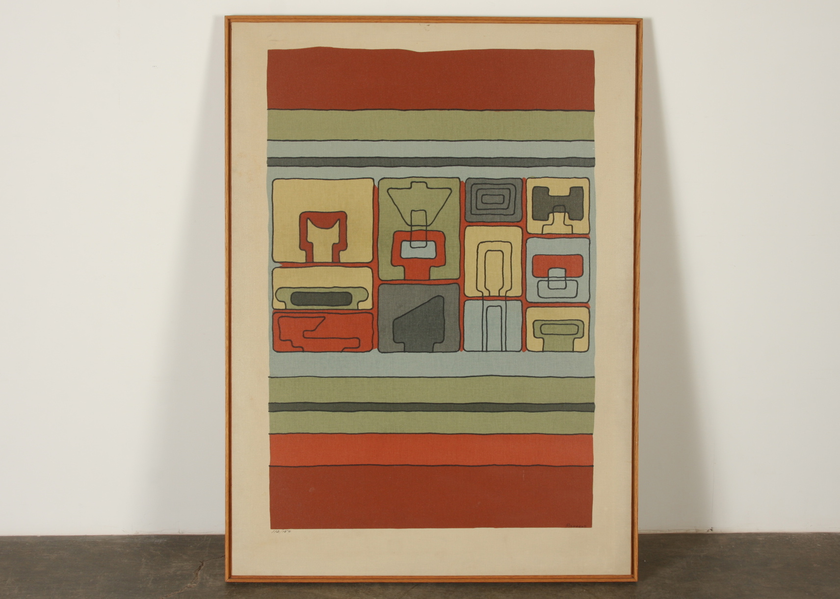 Original Richards Eight Color Serigraph on Canvas