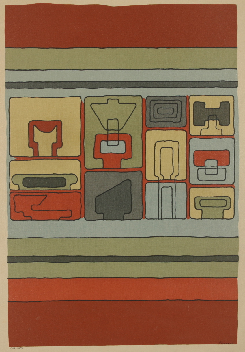 Original Richards Eight Color Serigraph on Canvas