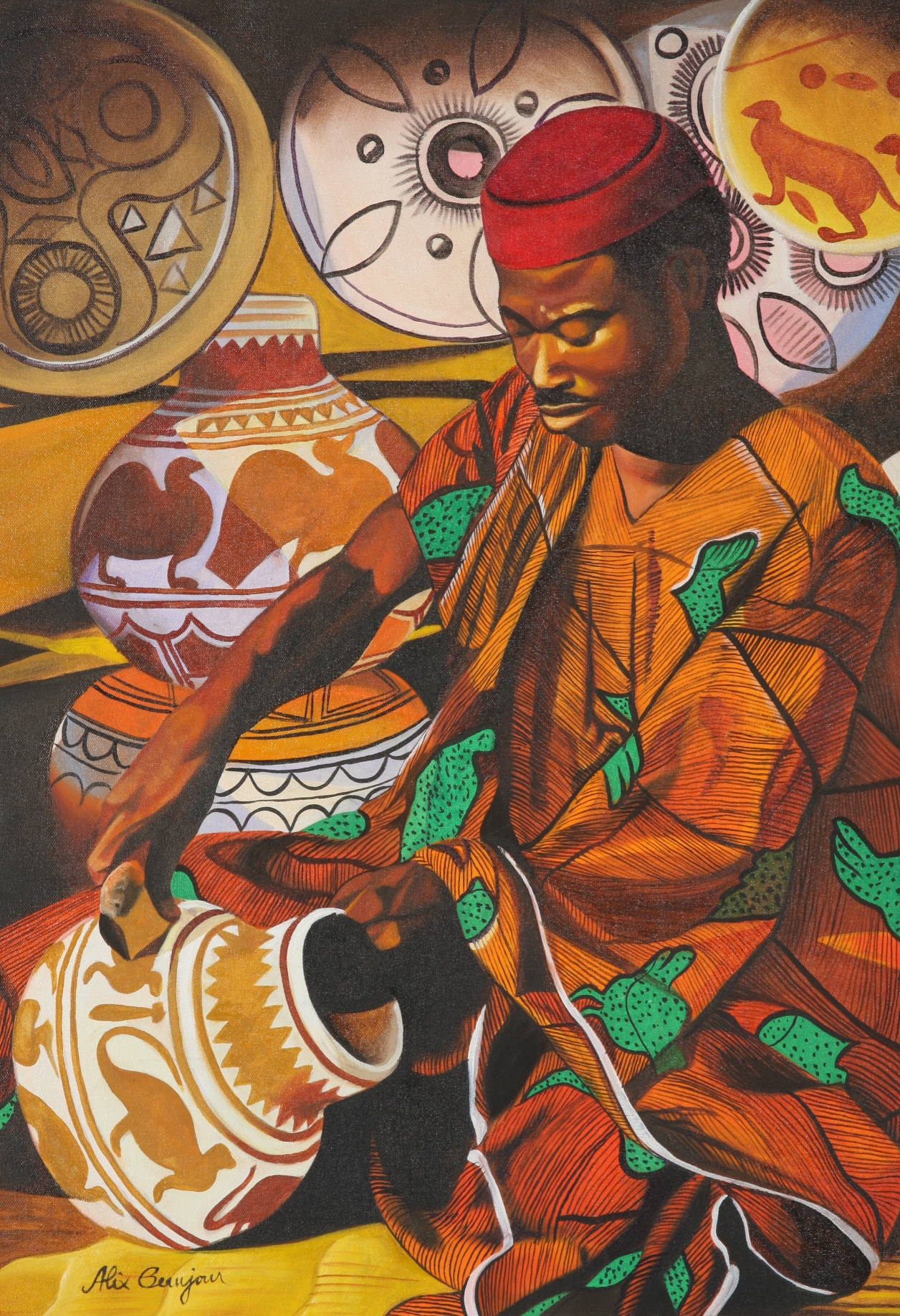 Original Alix Beaujour Oil On Canvas