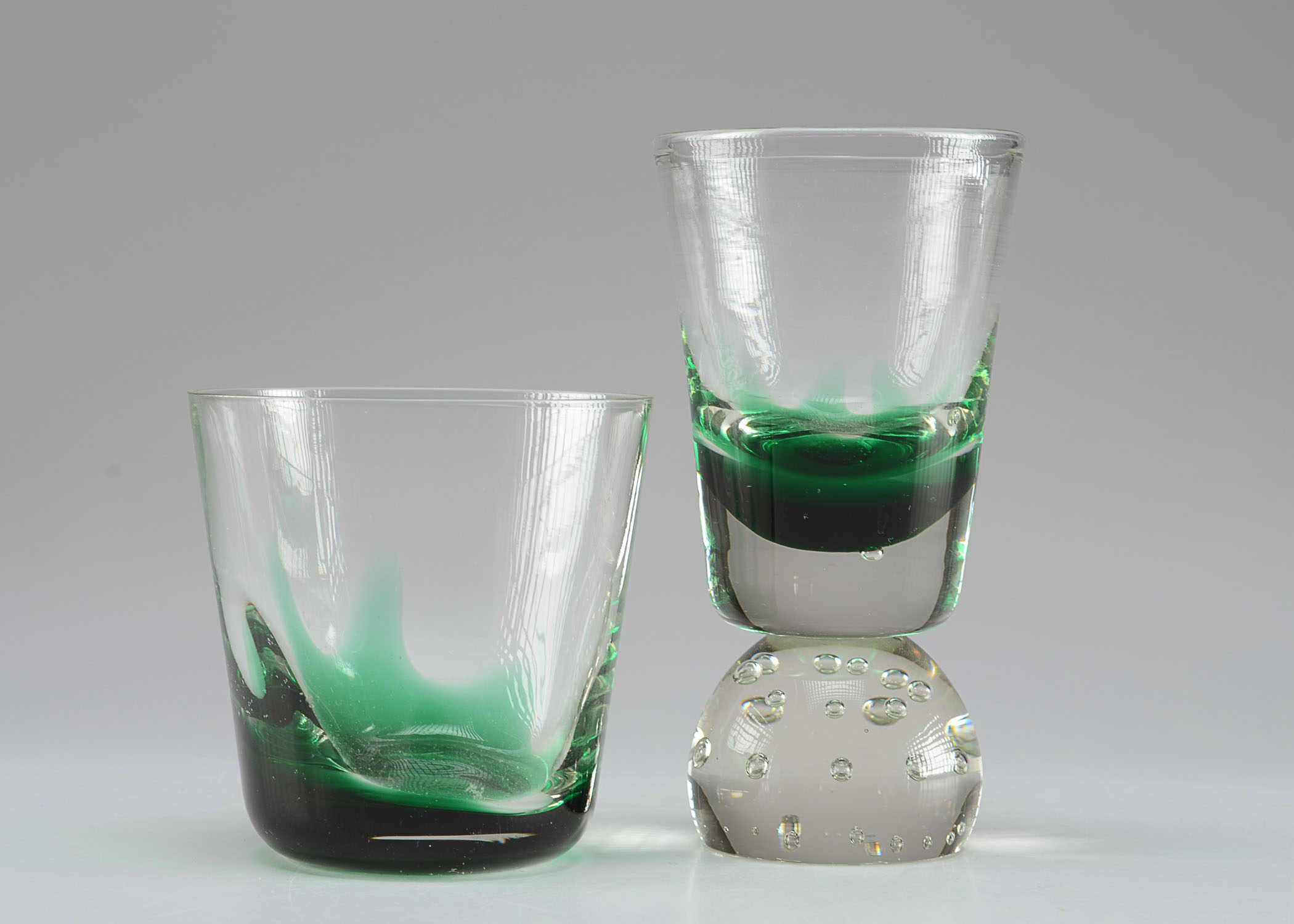 Green Art Glass Glasses