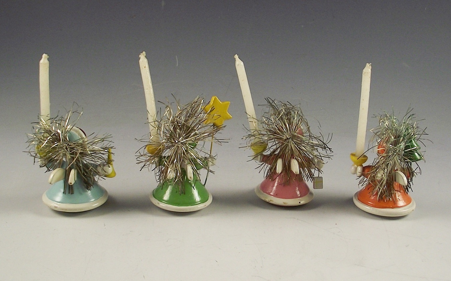 Wooden angel figurines.