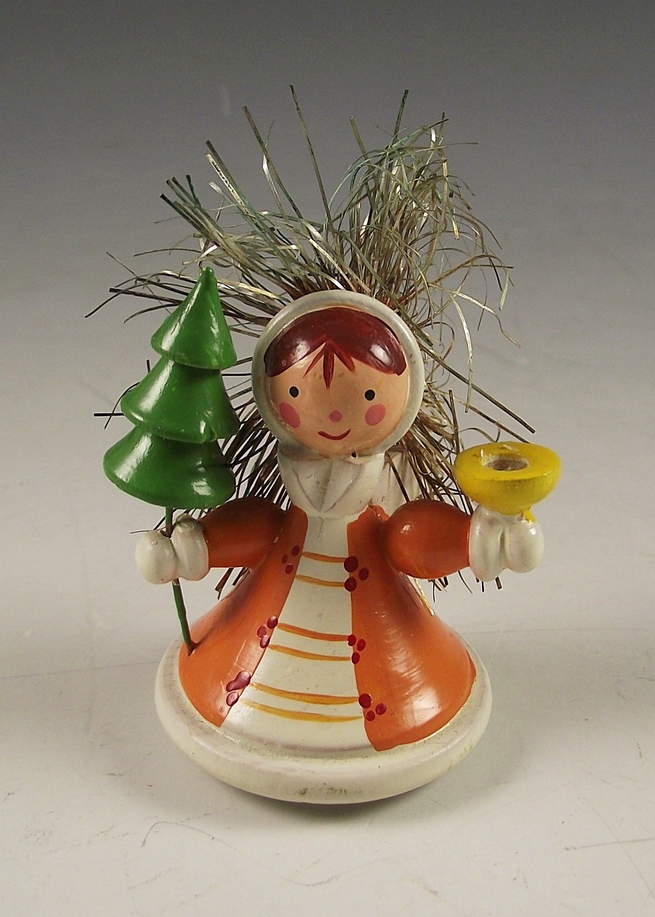 Wooden angel figurines.