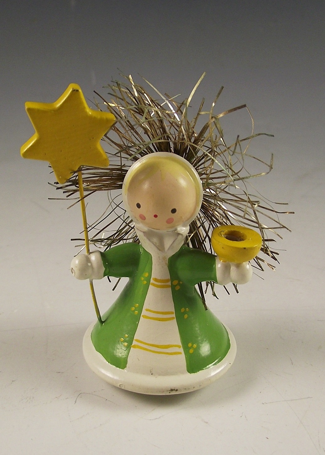 Wooden angel figurines.