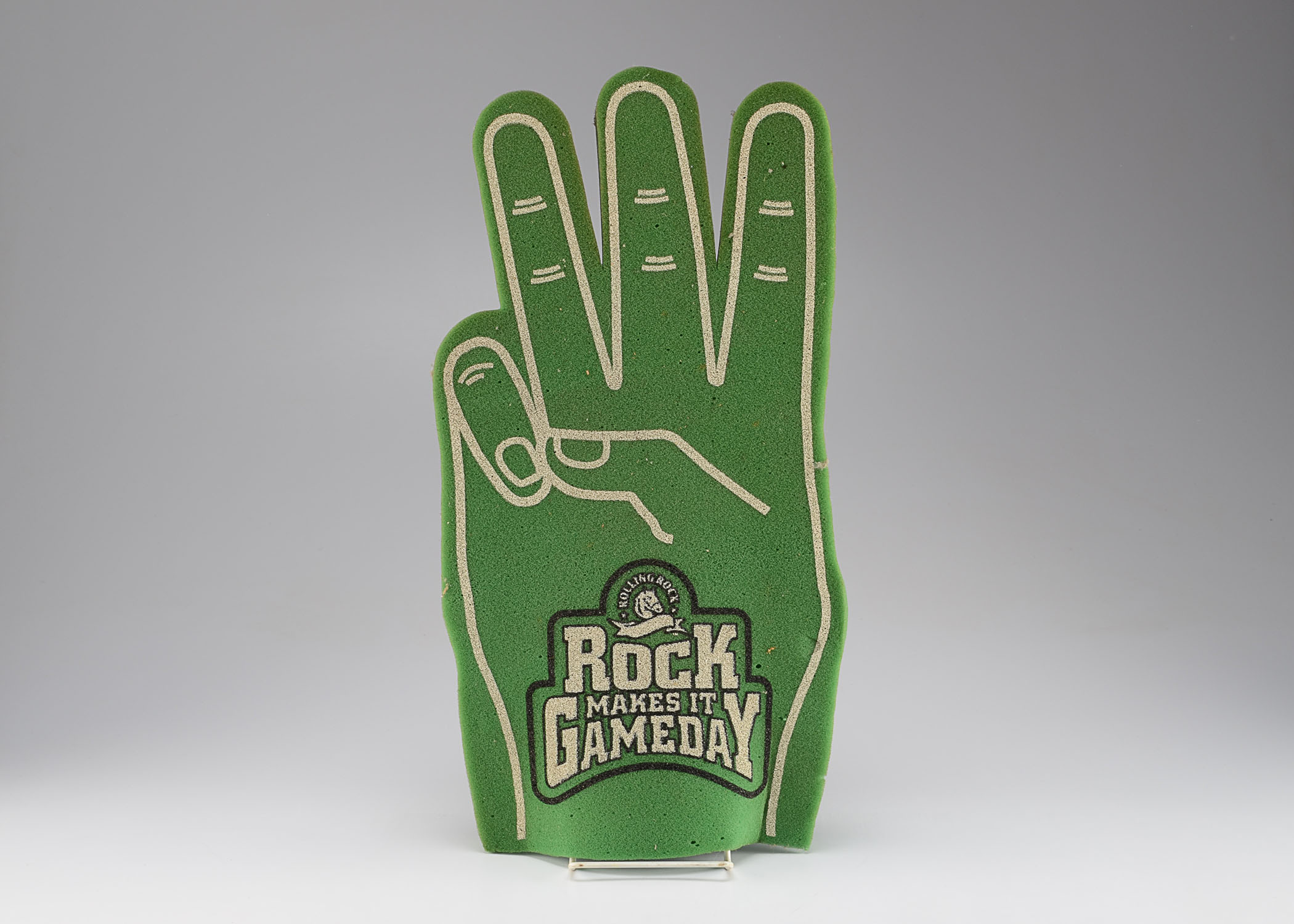 Sports Fan Foam Hand with Rolling Rock Advertising