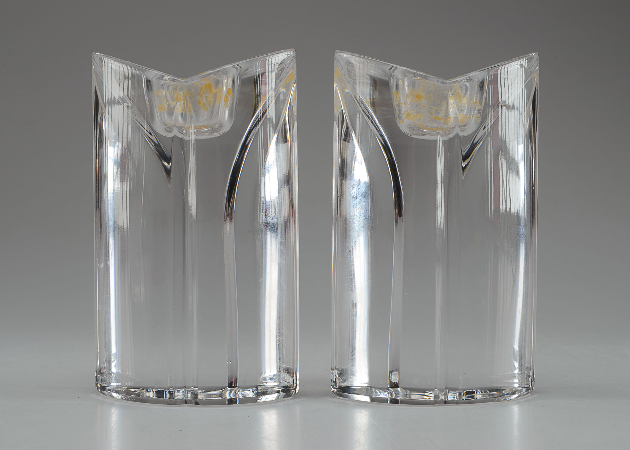 Pair of Crystal Candlestick Holders 