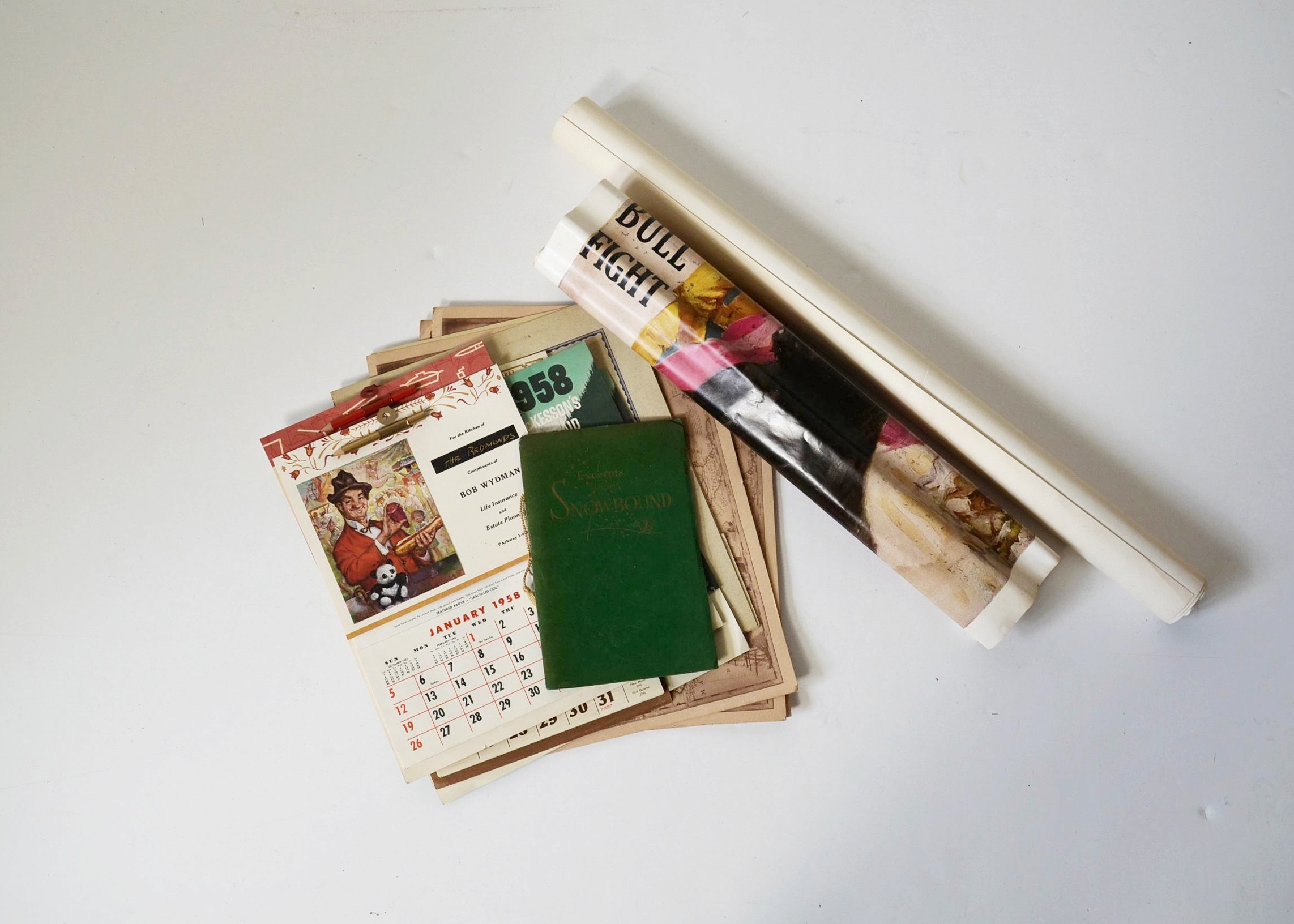 An array of ephemera.